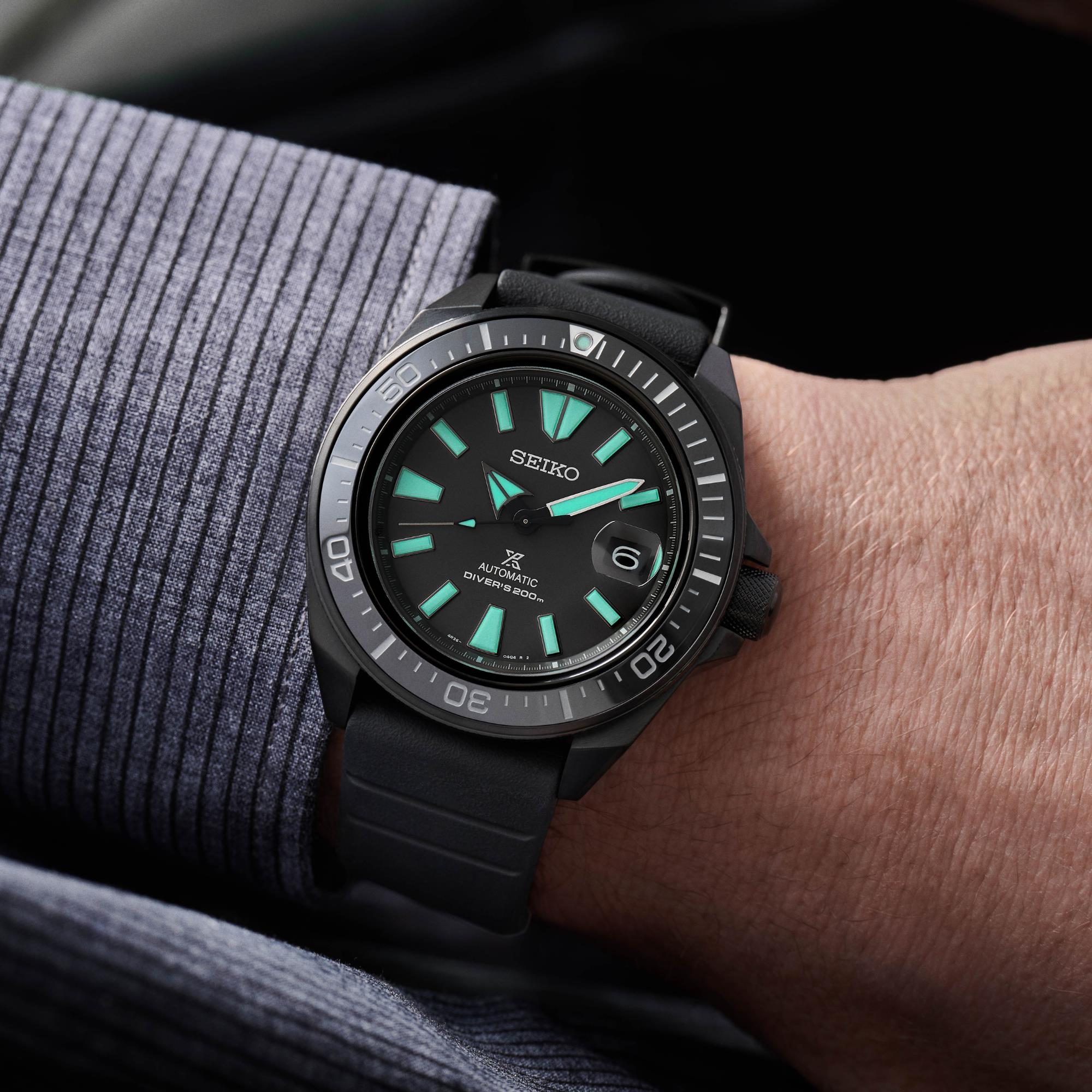 Seiko Prospex Black Series 'Night Vision' King Samurai Automatik Limitierte Auflage Uhr SRPH97K1