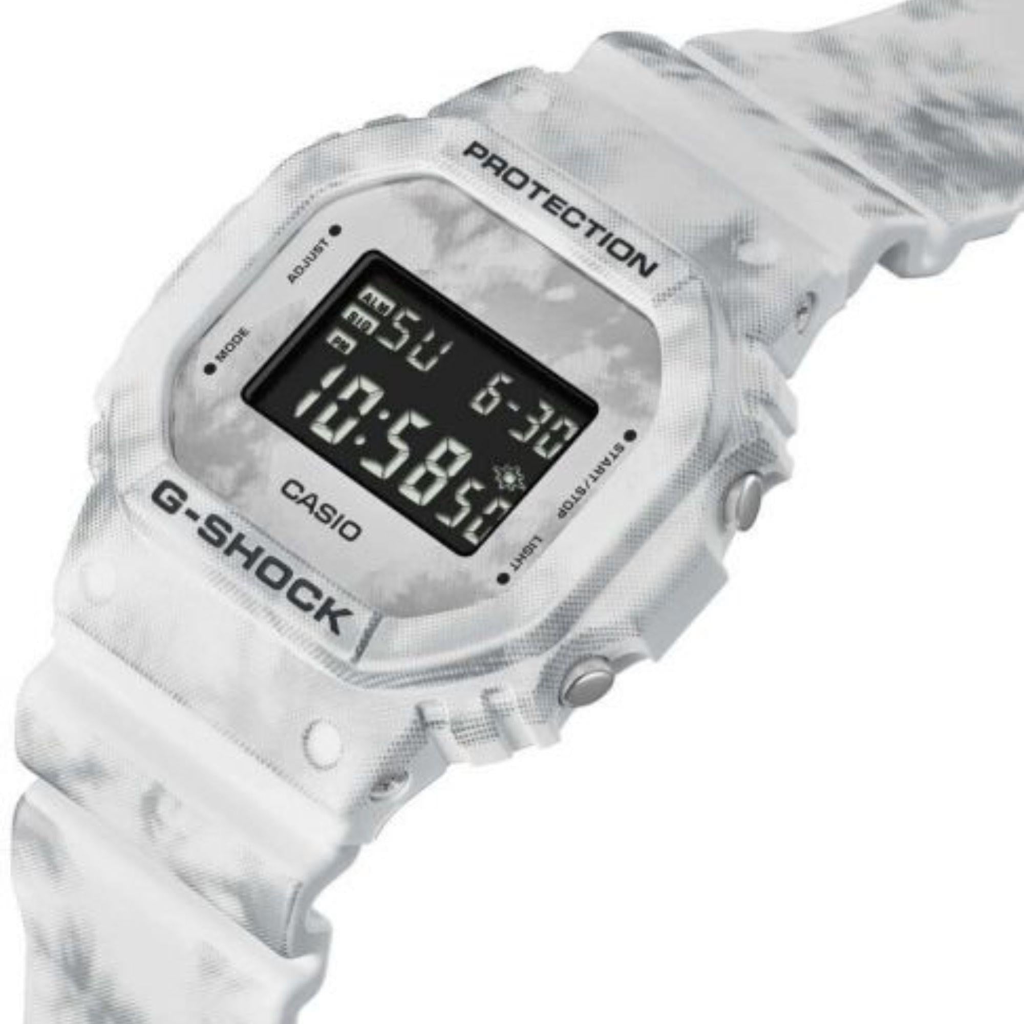 Casio G-Shock Frozen Forest Series Snow Camouflage Quarz Digital Zifferblatt Herren Uhr DW-5600GC-7ER