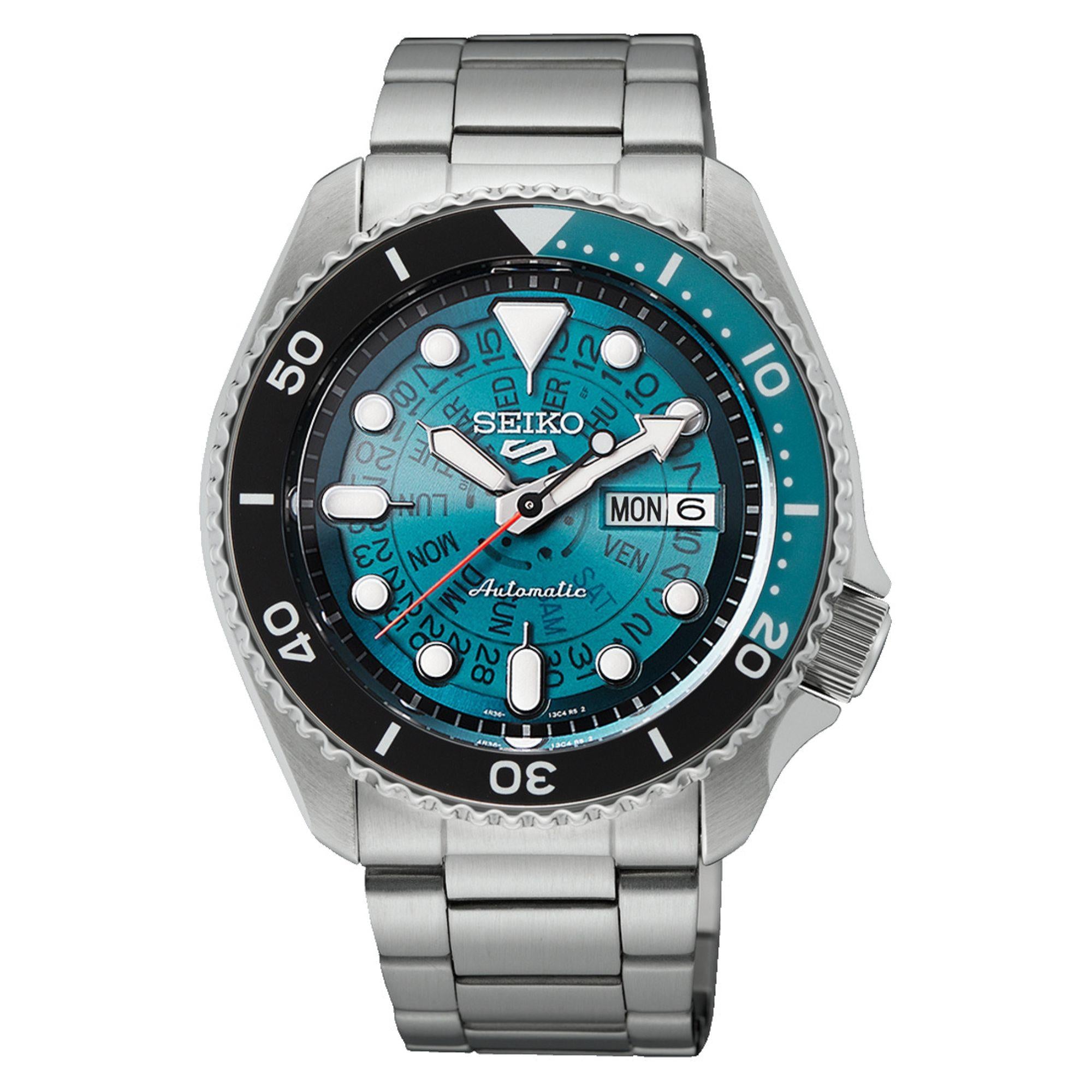 Seiko 5 Sports Automatik Blaues Zifferblatt Edelstahl Herren Uhr SRPJ45K1
