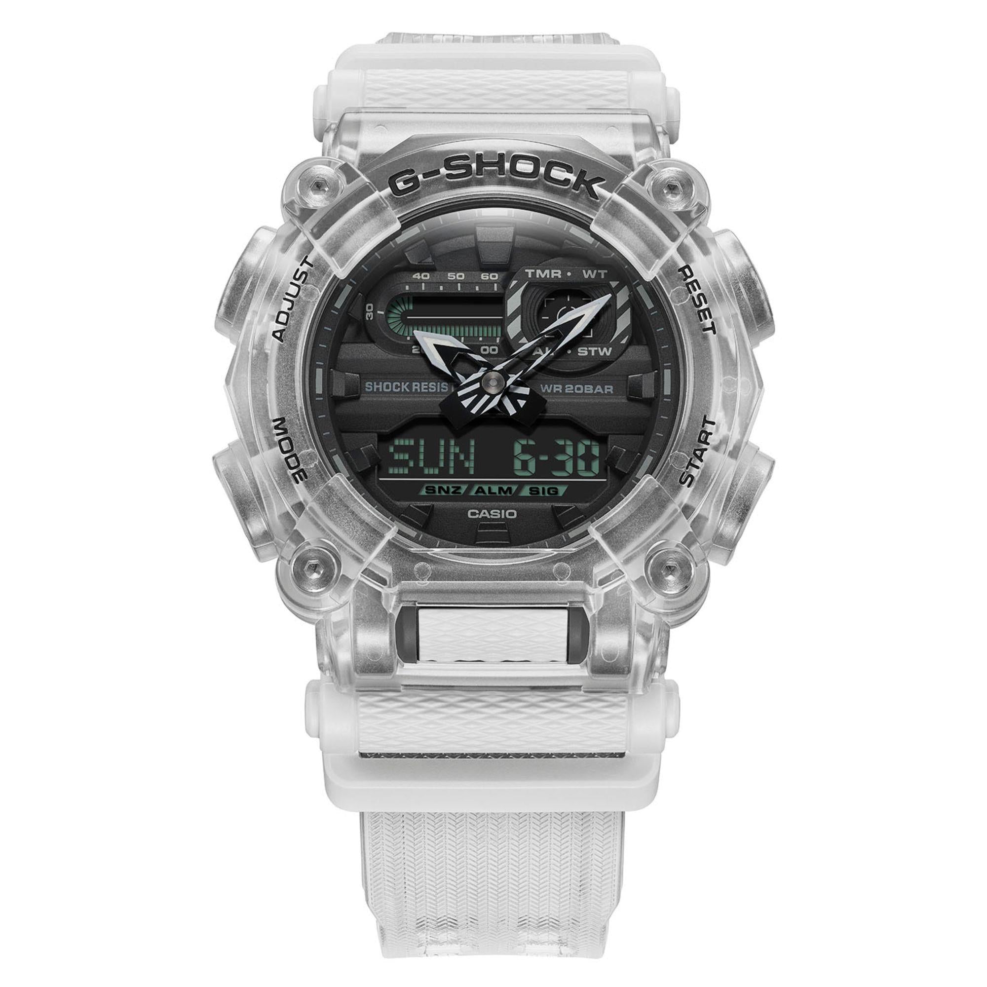 Casio G-Shock "Sound Wave" Translucent Digi-Analog Men's Watch GA-900SKL-7AER