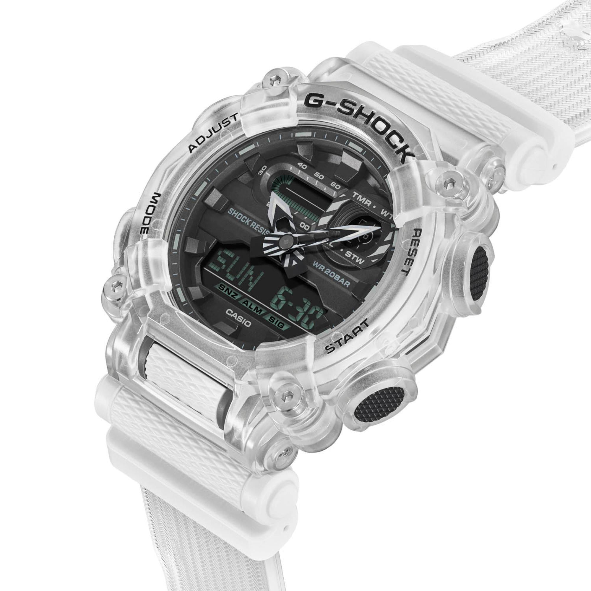 Casio G-Shock "Sound Wave" Translucent Digi-Analog Men's Watch GA-900SKL-7AER