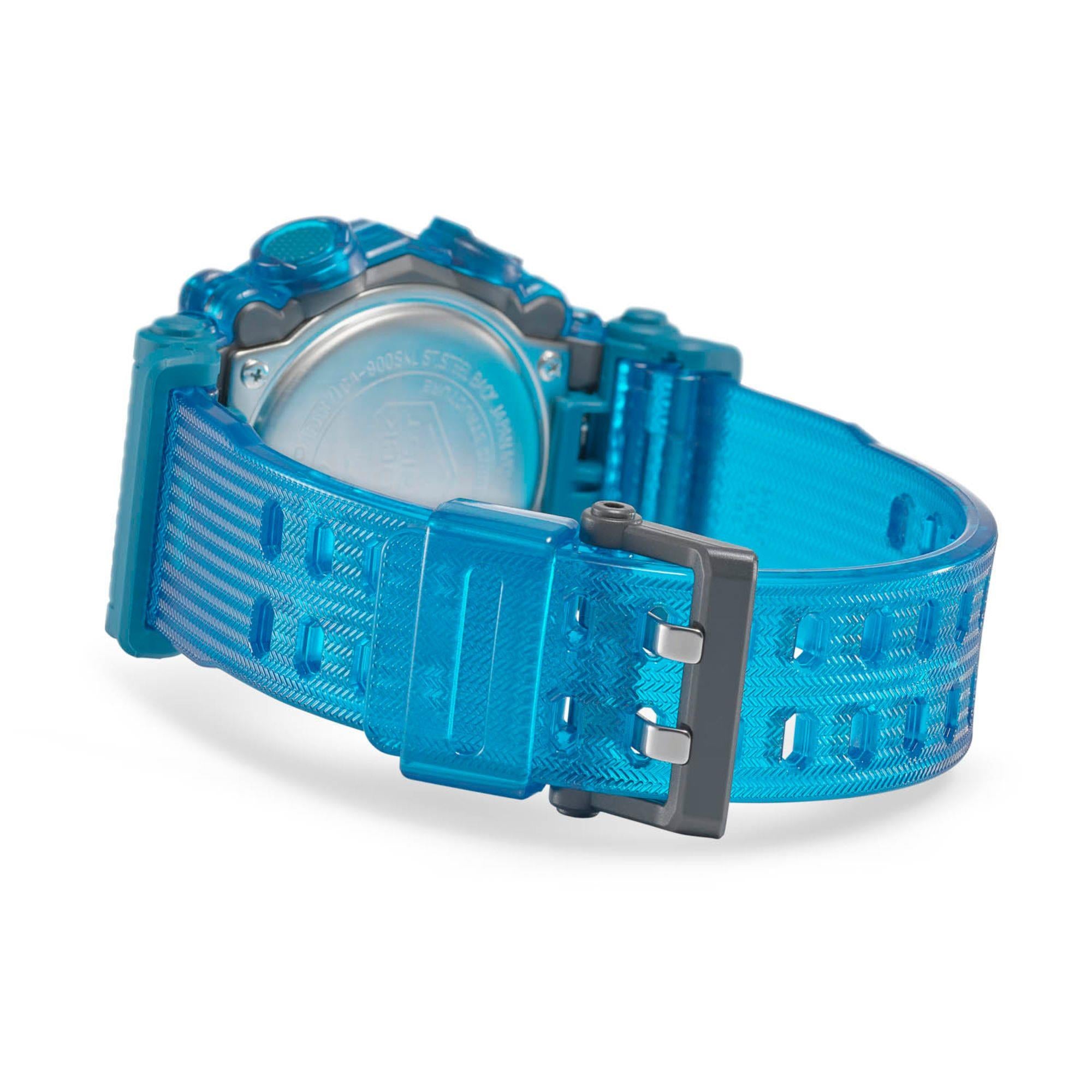 Casio G-Shock "Soundwave" Skelett Stil Blau Digi-Analog Herren Uhr GA-900SKL-2AER