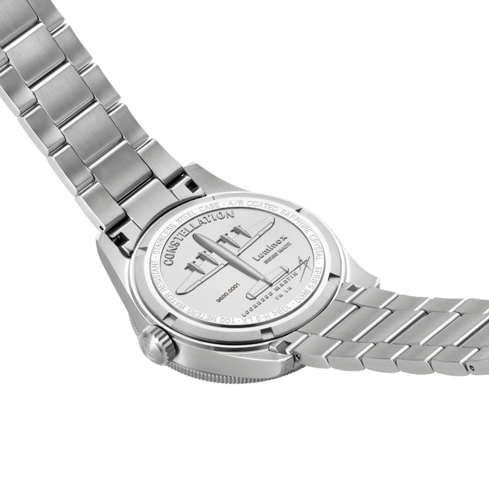 Luminox Constellation 9600 Serie Schwarz Zifferblatt Edelstahlarmband Herren Uhr XA.9601.M