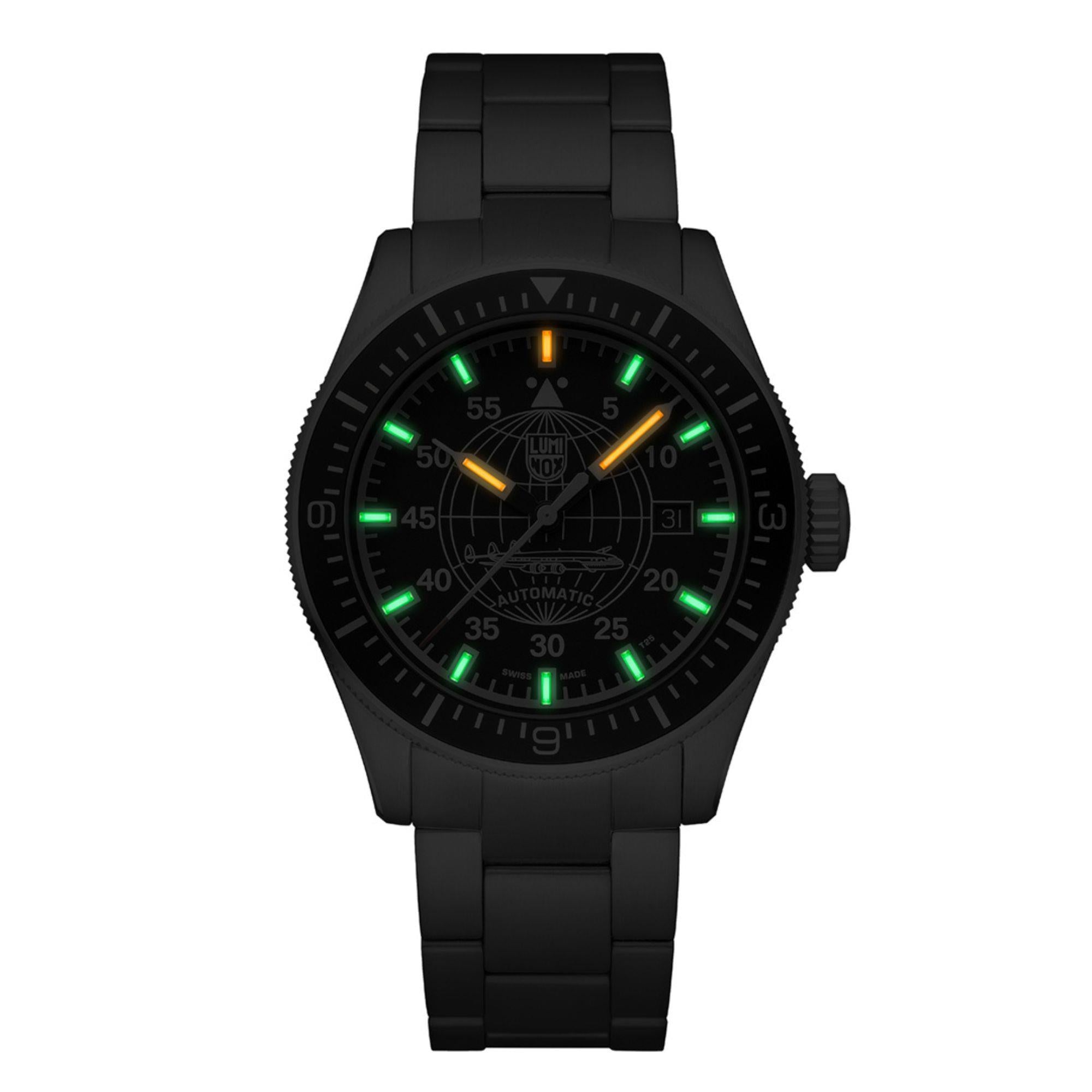 Luminox Constellation 9600 Serie Schwarz Zifferblatt Edelstahlarmband Herren Uhr XA.9601.M