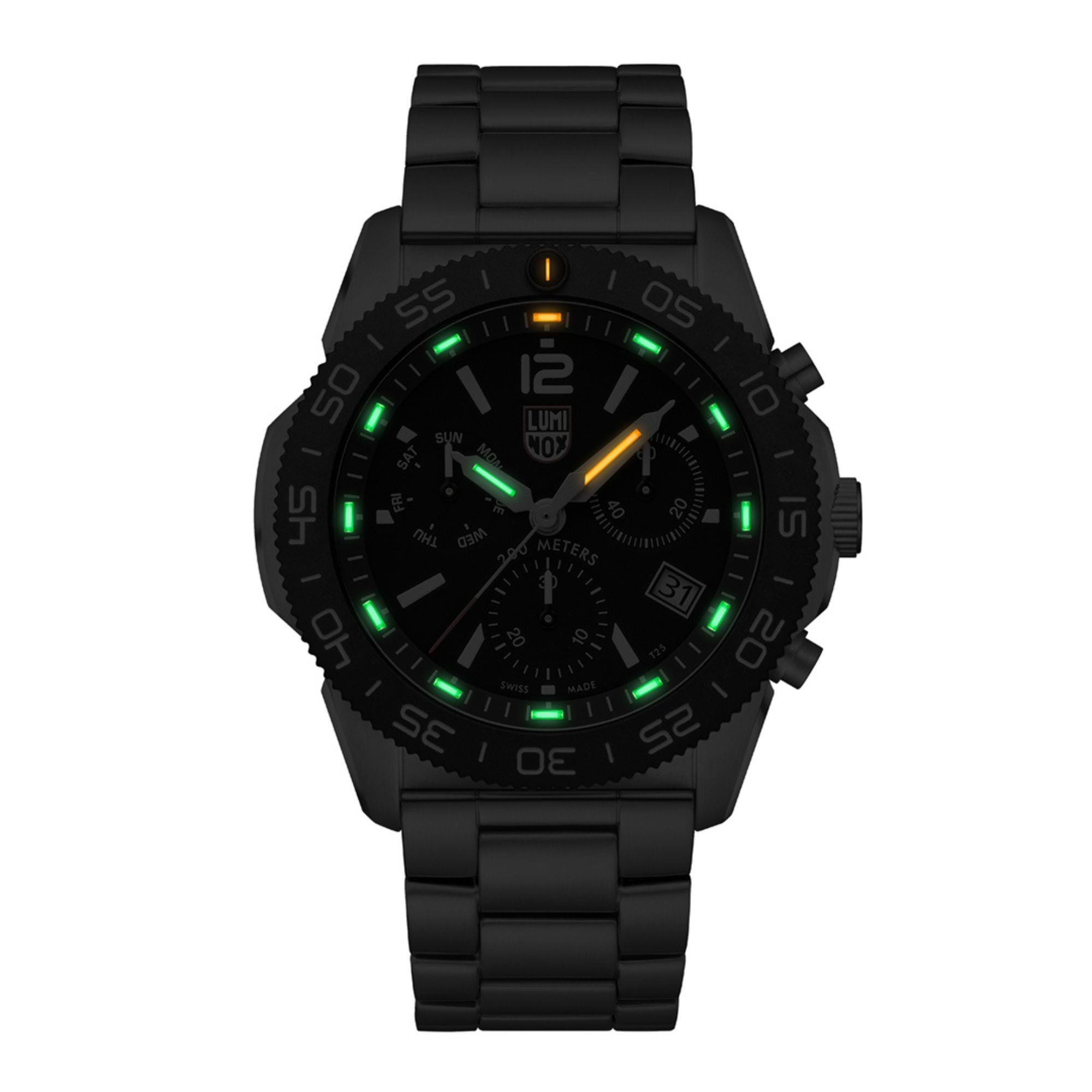 Luminox Pacific Diver Chronograph Edelstahlarmband Herren Uhr XS.3142