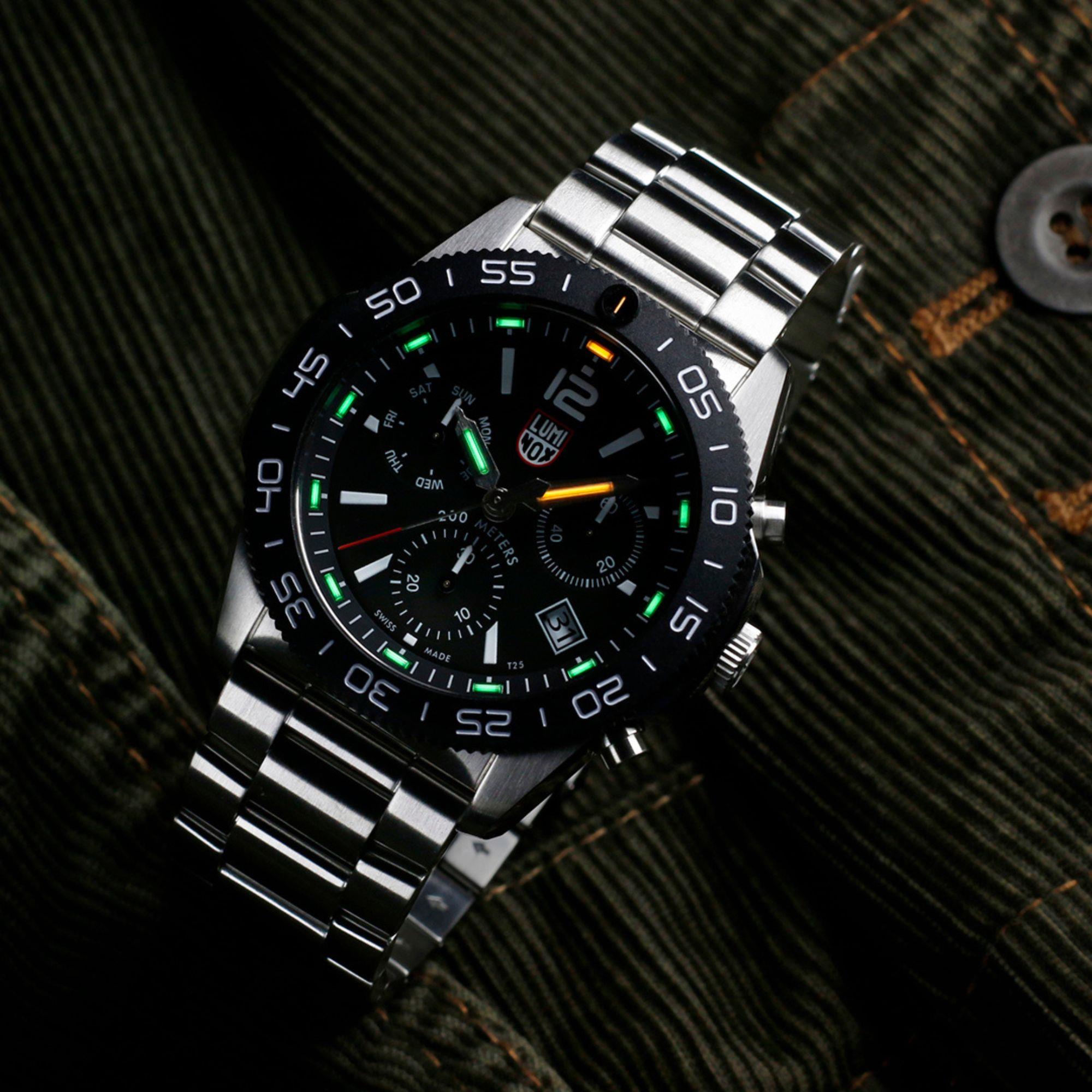 Luminox Pacific Diver Chronograph Edelstahlarmband Herren Uhr XS.3142