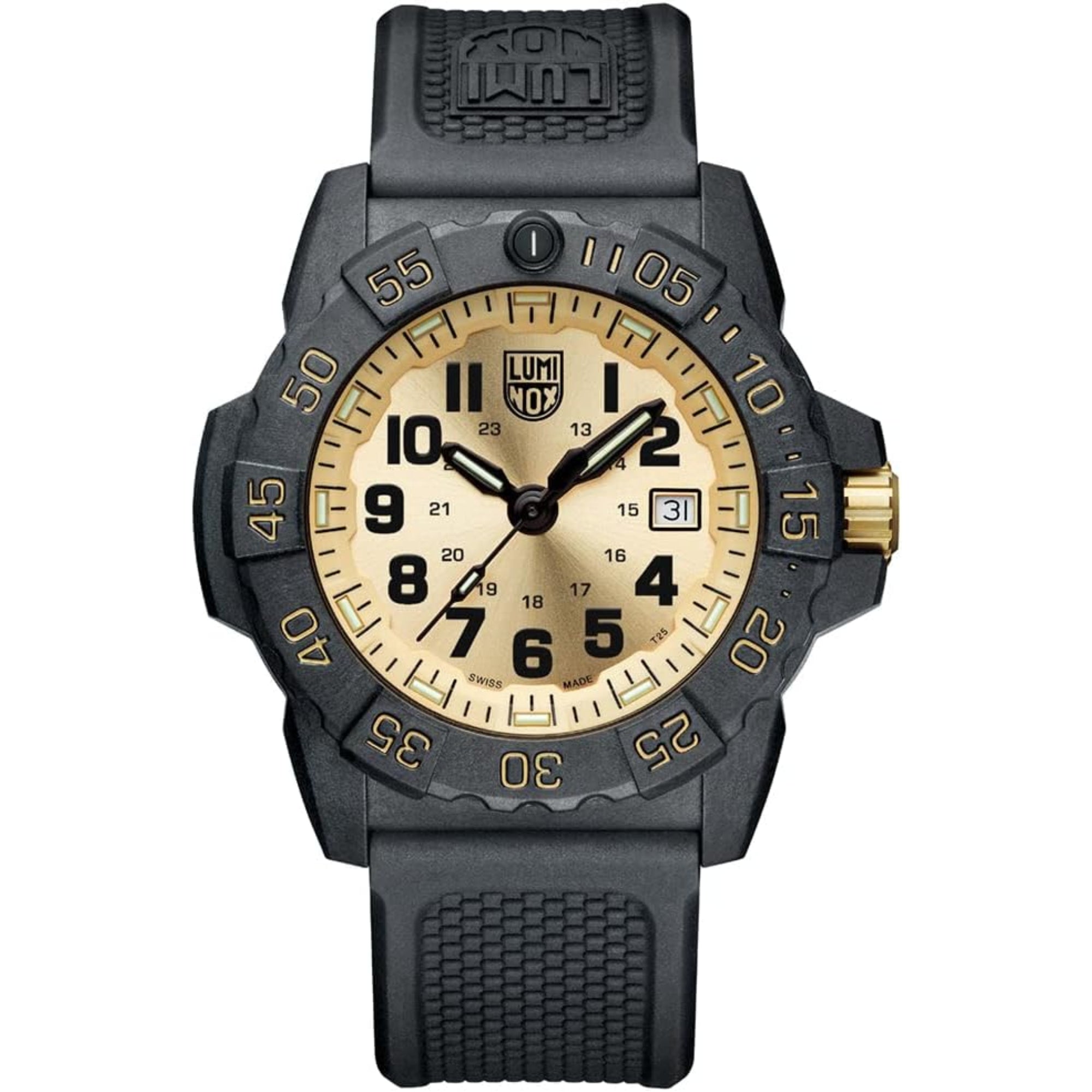 Luminox Navy Seal Goldenes Zifferblatt Limitierte Auflage Gummiband Herren Uhr XS.3505.GP.SET