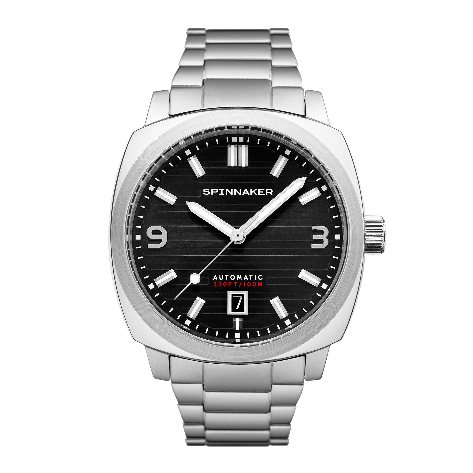 Spinnaker Hull Riviera Schwarz Zifferblatt Edelstahlarmband Herren Uhr SP-5073-33