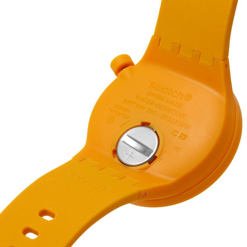 Swatch Frisches Orange Skelett Zifferblatt & Orange Armband Uhr SB01O101