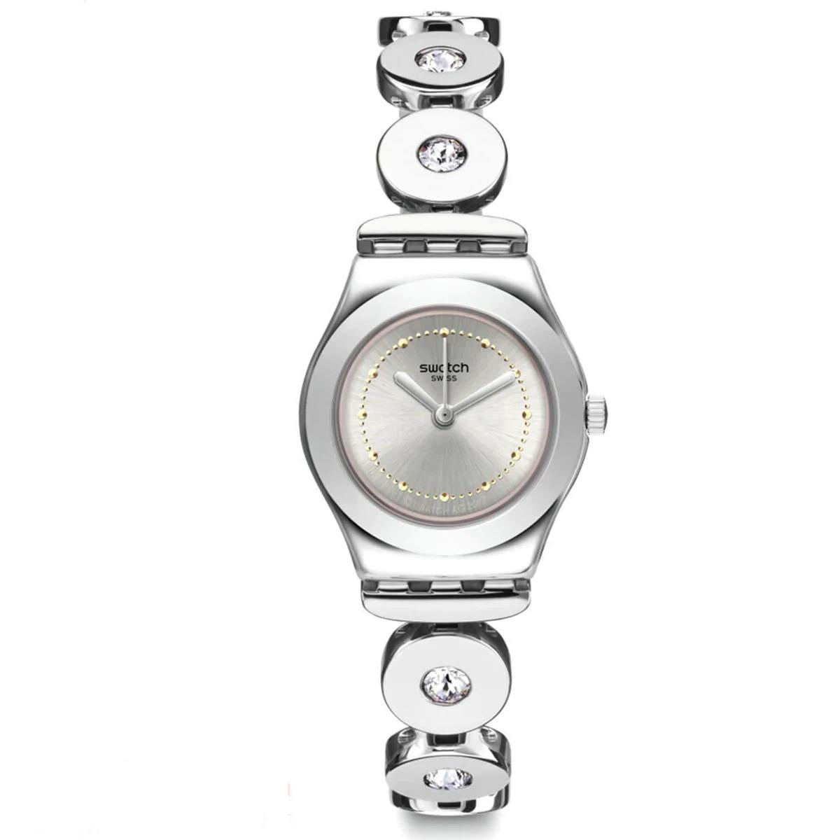 Iron Lady Weißes Zifferblatt & Edelstahlarmband Damen Uhr YSS317G