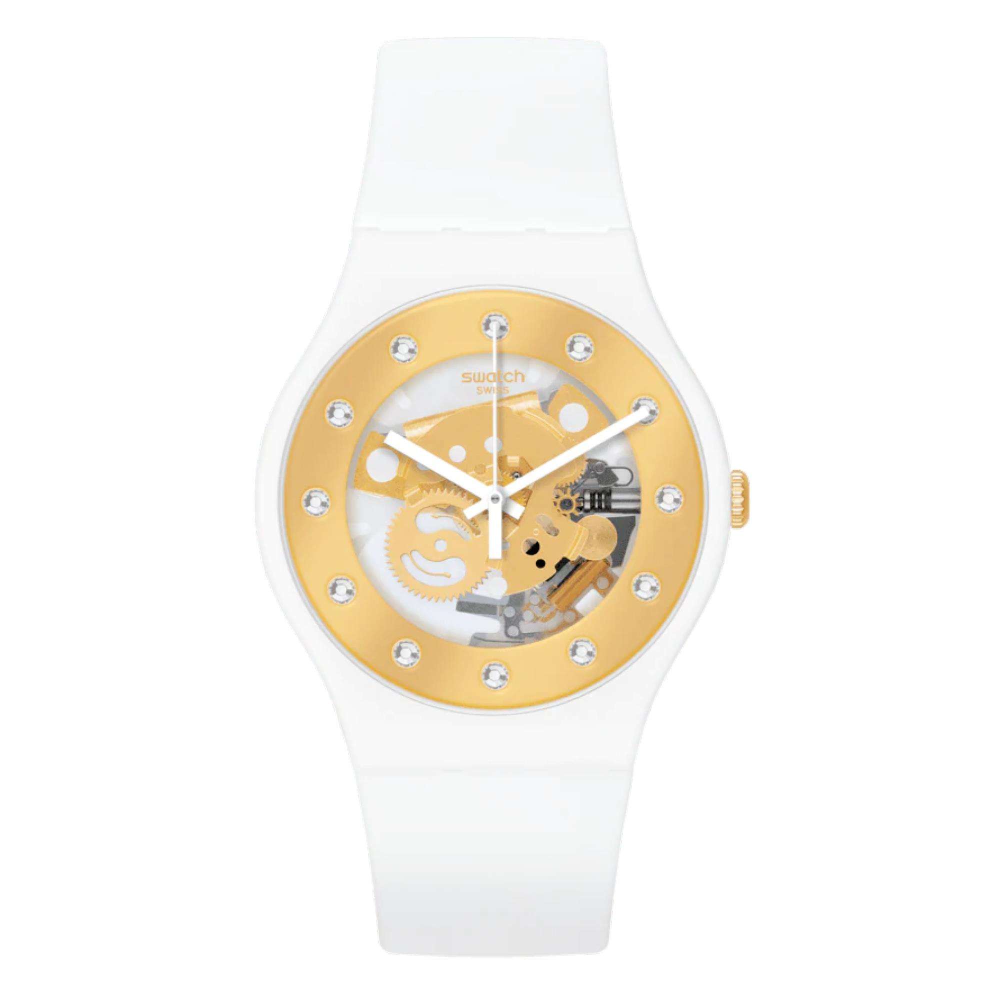 Swatch New Gent 'Sunray Glam' Quarz Damen Uhr SUOZ148
