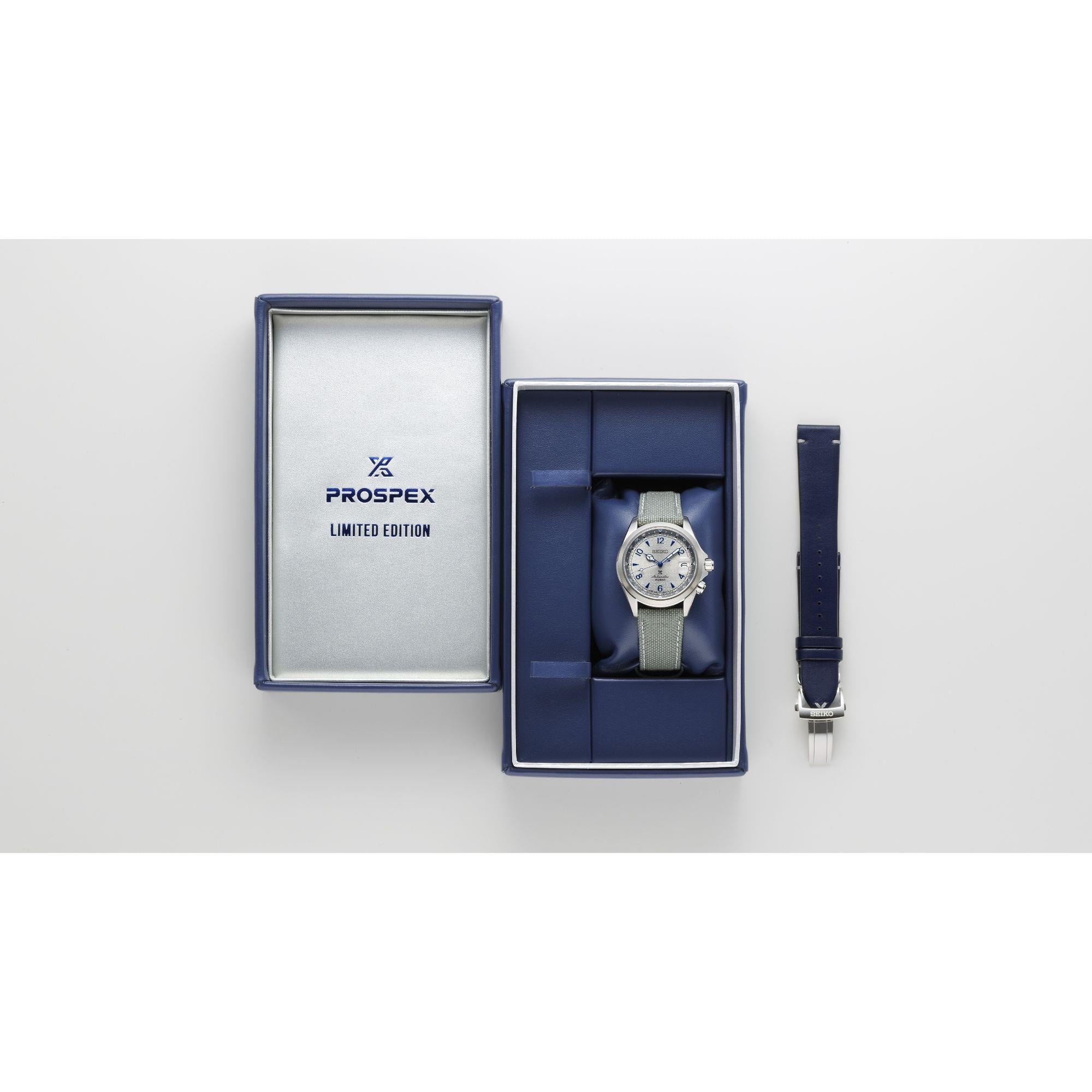 Seiko Prospex "Rock Face" Europäische Limited Edition ‘Alpinist’ Graues Zifferblatt Edelstahl Herren Uhr SPB355J1