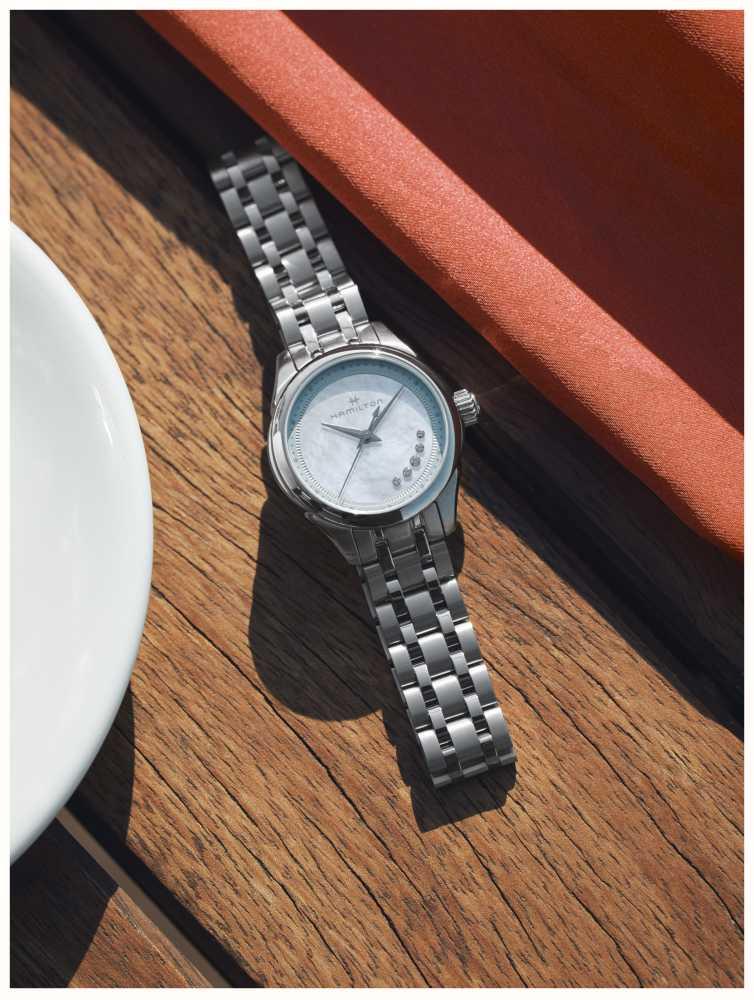Hamilton Jazzmaster 26mm Mother of Pearl Dial Steel Womens Quartz Watch H32111190