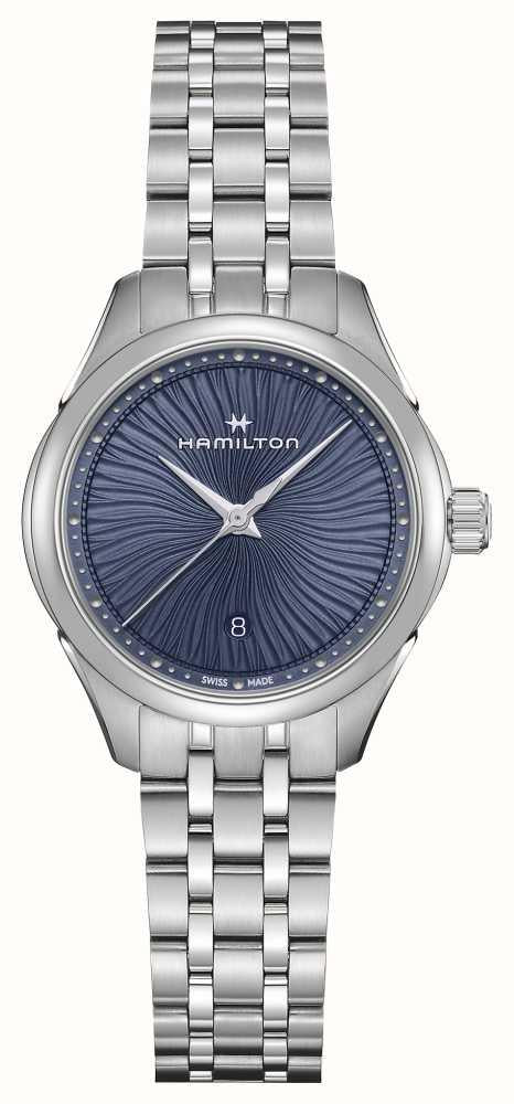 Hamilton Jazzmaster 30mm Blaues Zifferblatt Stahl Damen Quarz Uhr H32231140