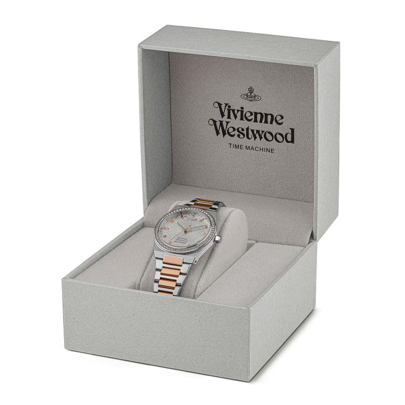 Vivienne Westwood Charterhouse Silbermuster Damenarmbanduhr VV244WSSR
