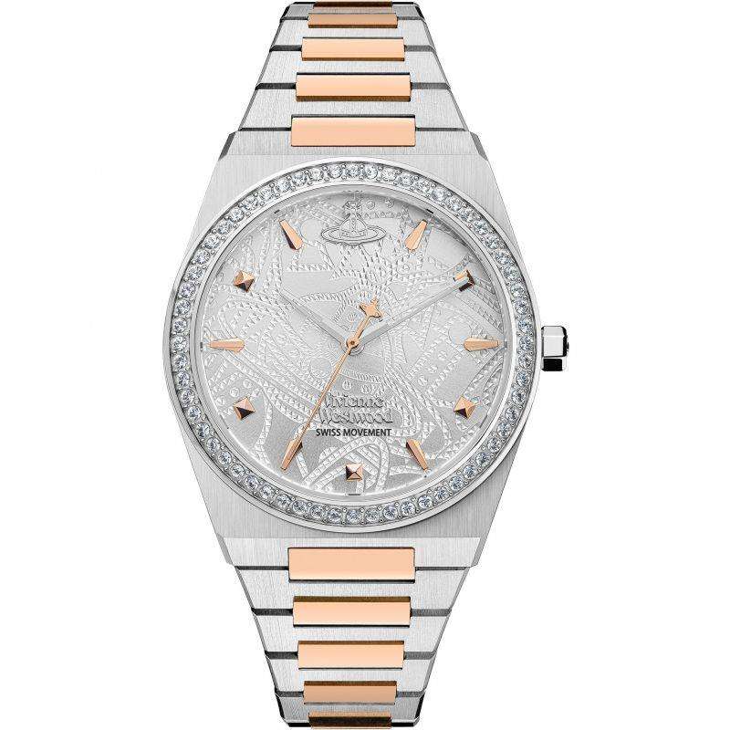 Vivienne Westwood Charterhouse Silbermuster Damenarmbanduhr VV244WSSR