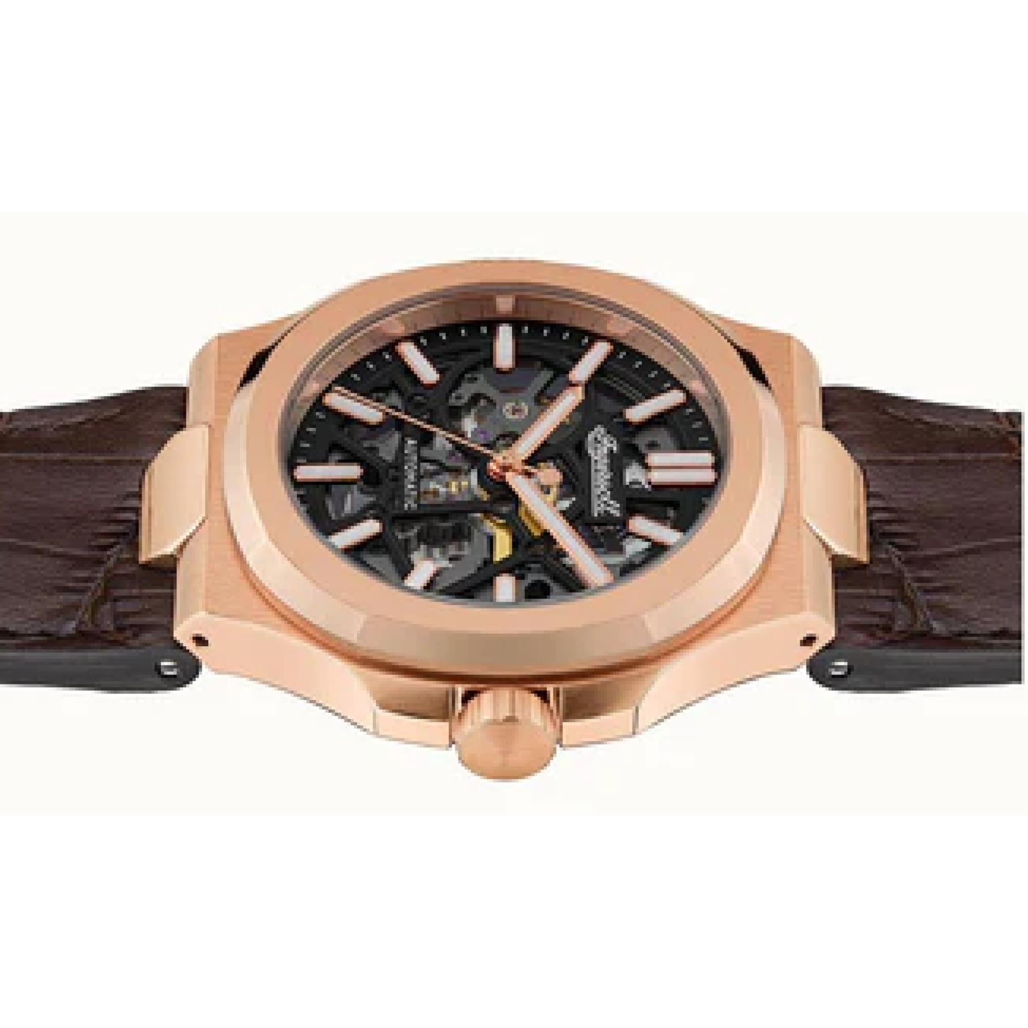 Ingersoll The Catalina Black Dial Brown Leather Watch I12505