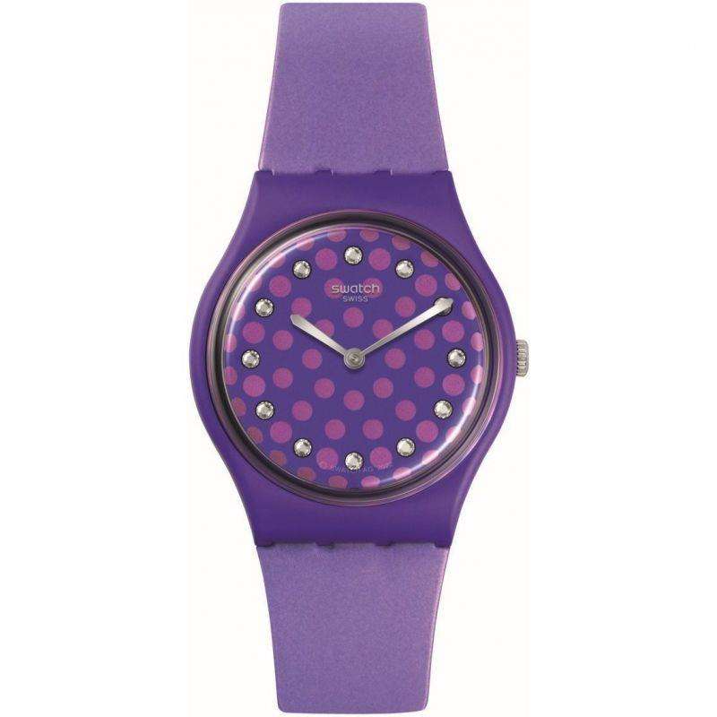 Swatch Perfect Plum Purple Dial Purple Strap Watch S031V100