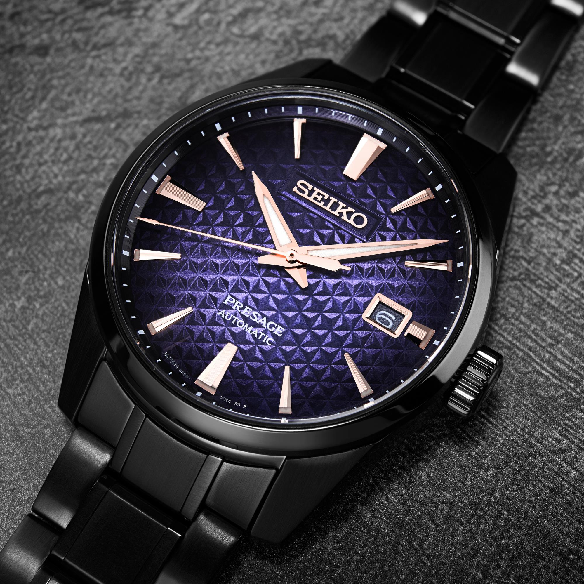 Seiko Presage Sharp Edged "Akebono" Limited Edition Blaues Zifferblatt Herren Uhr SPB363J1