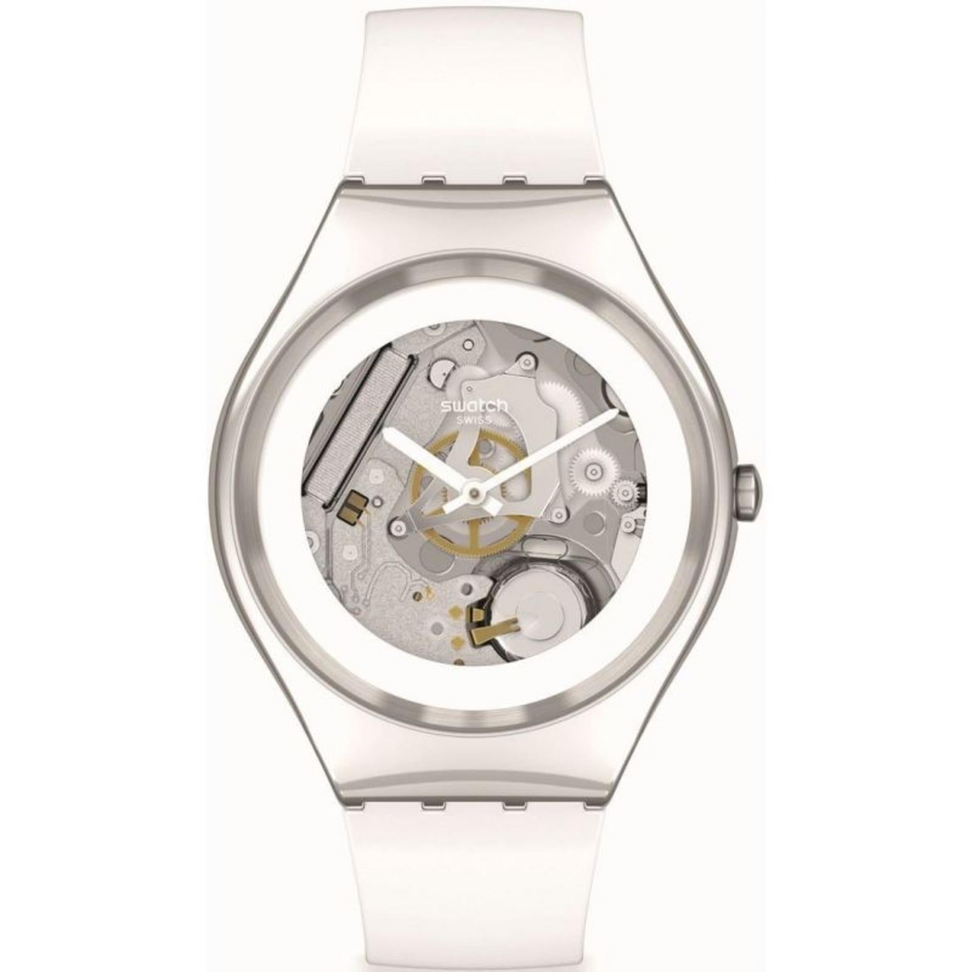 Swatch PURE WHITE IRONY Herren Uhr SYXS138