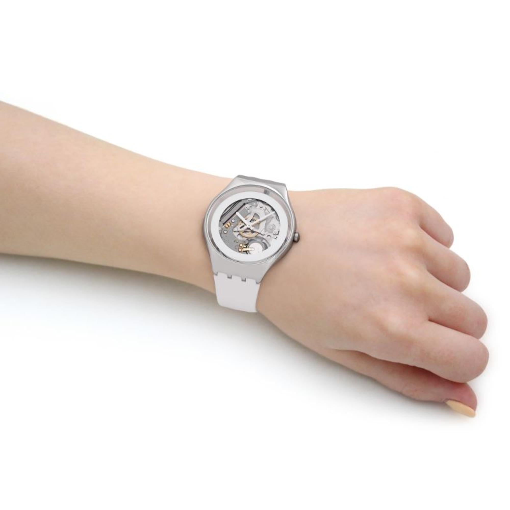 Swatch PURE WHITE IRONY Herren Uhr SYXS138