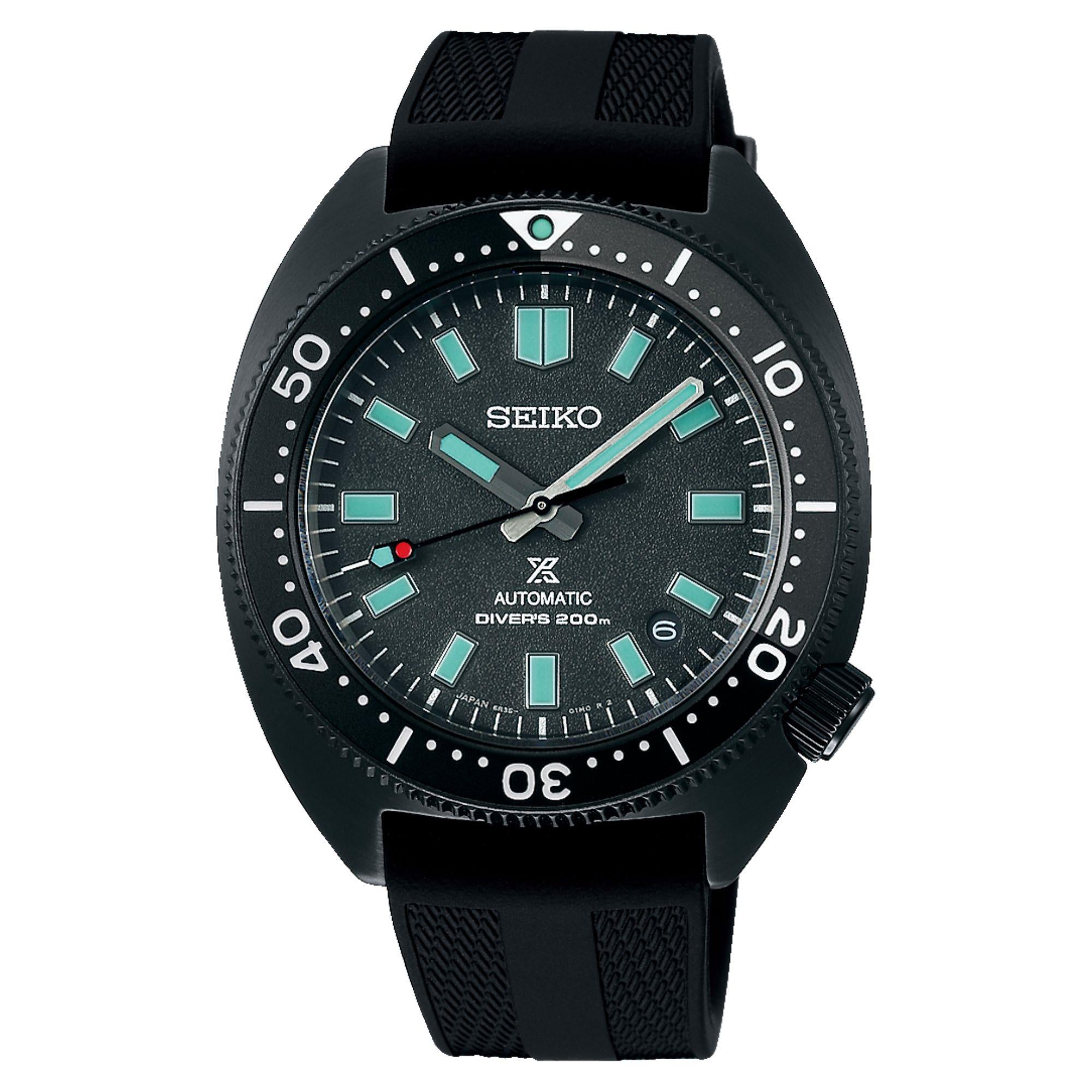 Seiko Prospex Black Series Night Turtle Automatik Schwarzes PVD Herren Uhr SPB335J1