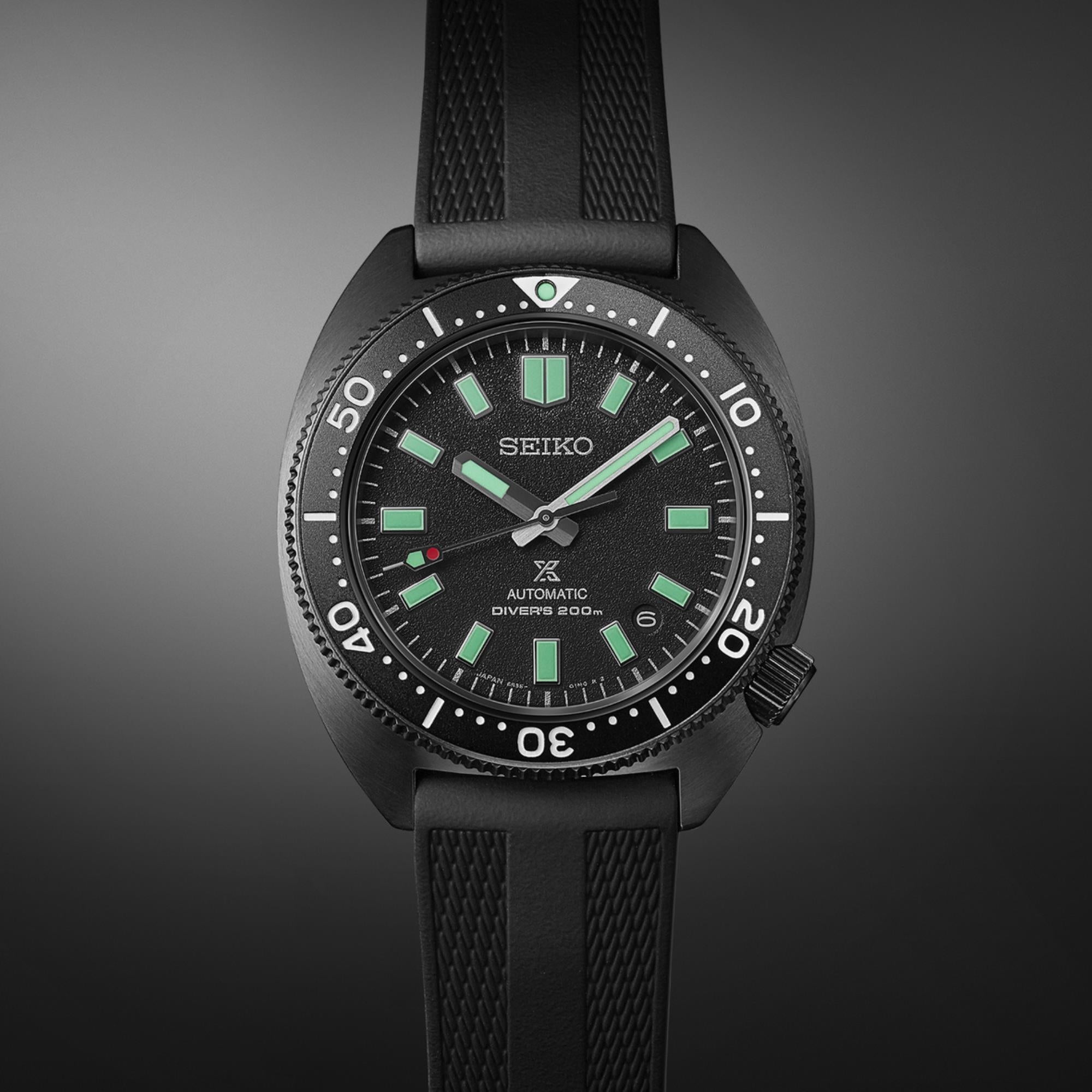 Seiko Prospex Black Series Night Turtle Automatik Schwarzes PVD Herren Uhr SPB335J1