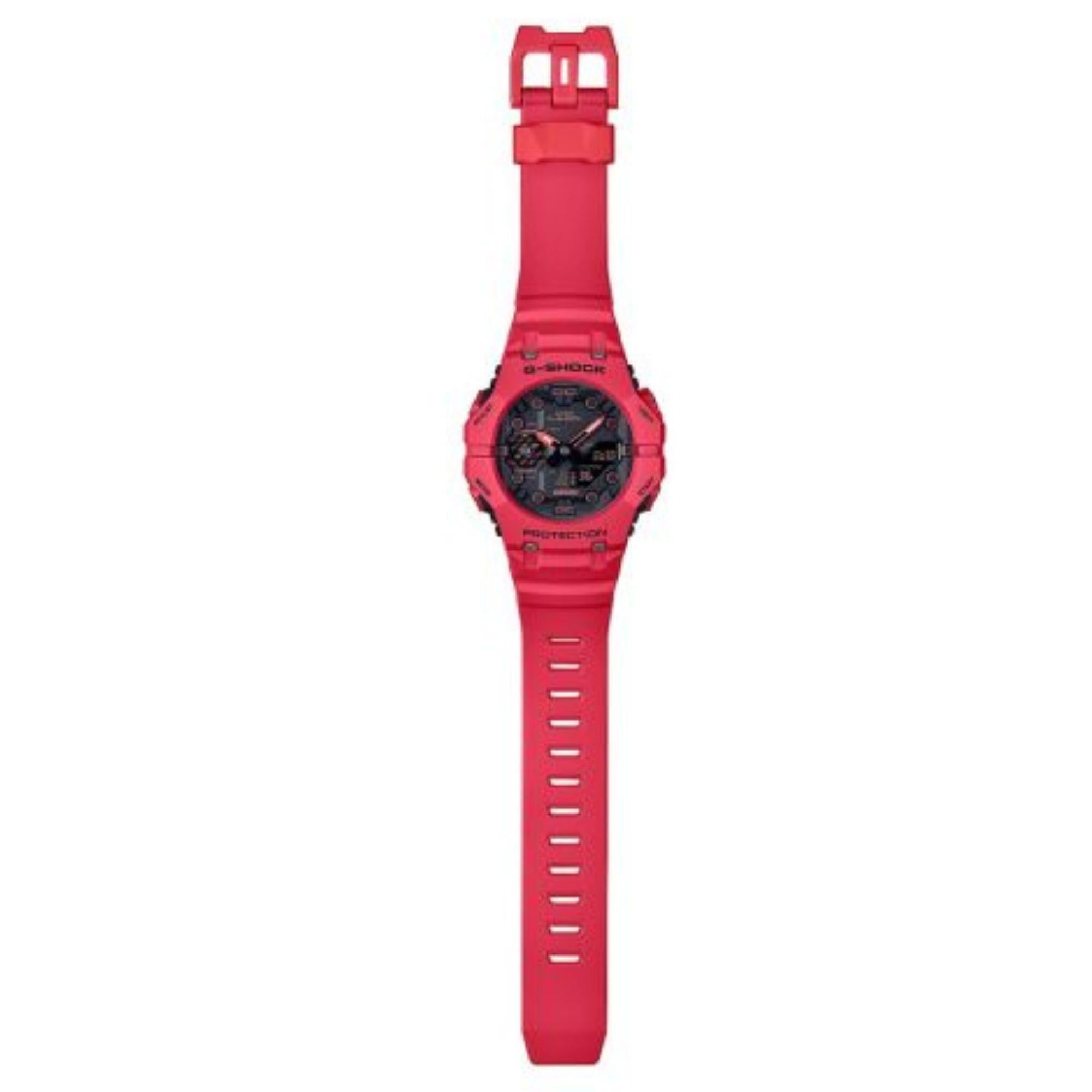 Casio G-Shock Rote Integrierte Lünette und Band GA-B001 Serie GA-B001-4AER