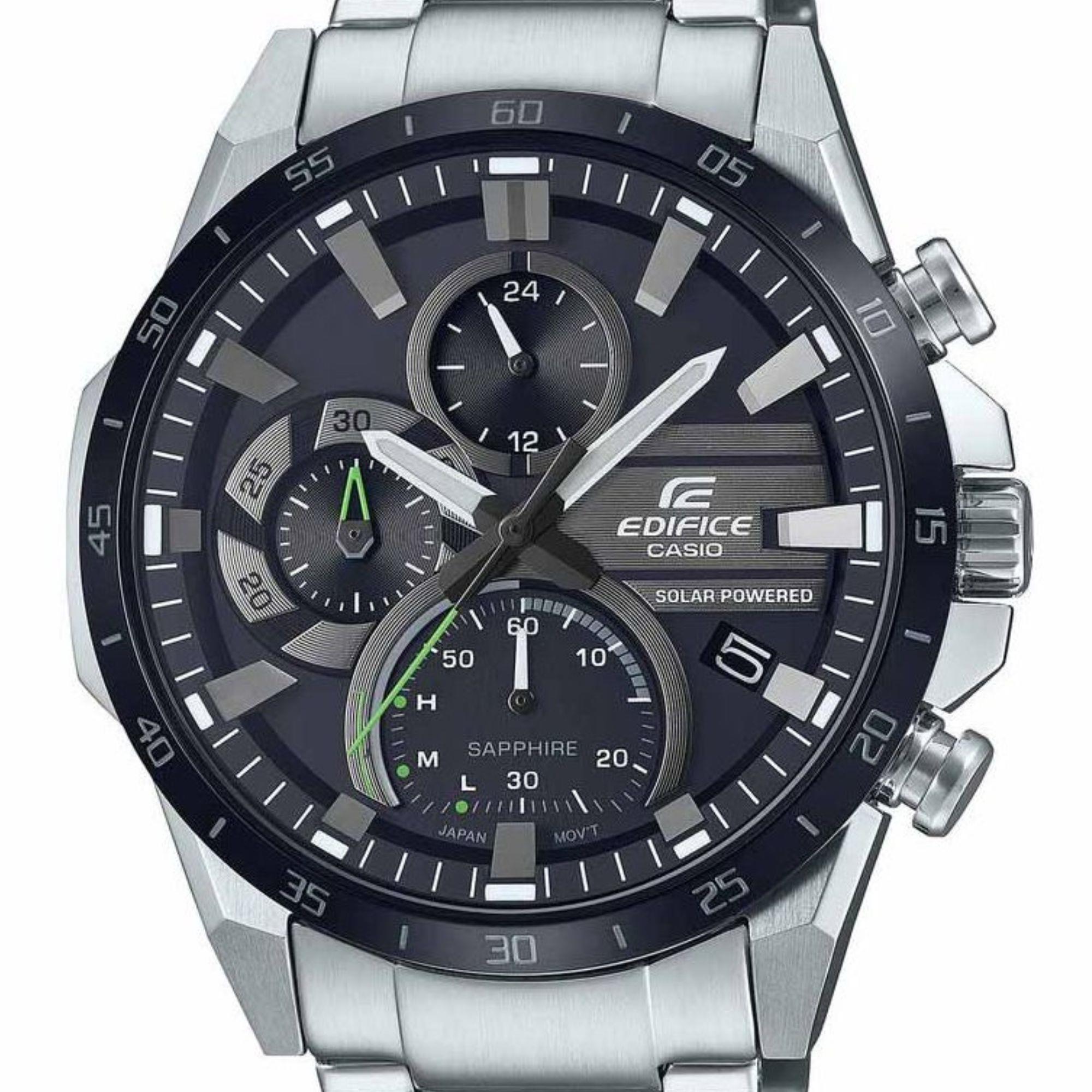 Casio Edifice Chronograph Schwarzes Zifferblatt Edelstahlarmband EFS-S620DB-1AVUEF