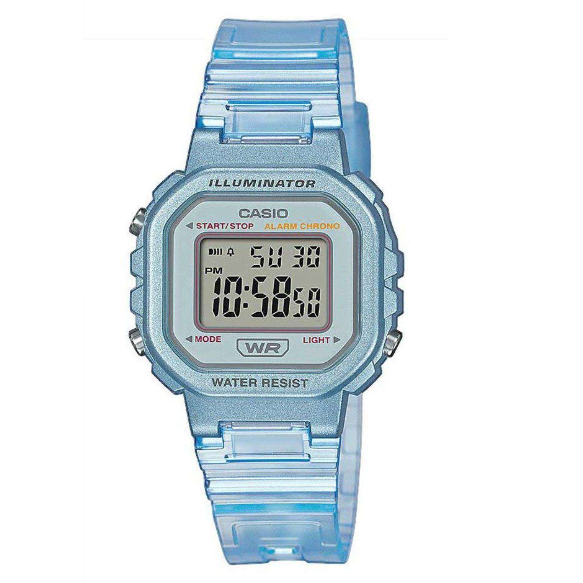 Casio Collection Blaue Skeleton Serie Uhr LA-20WHS-2AEF