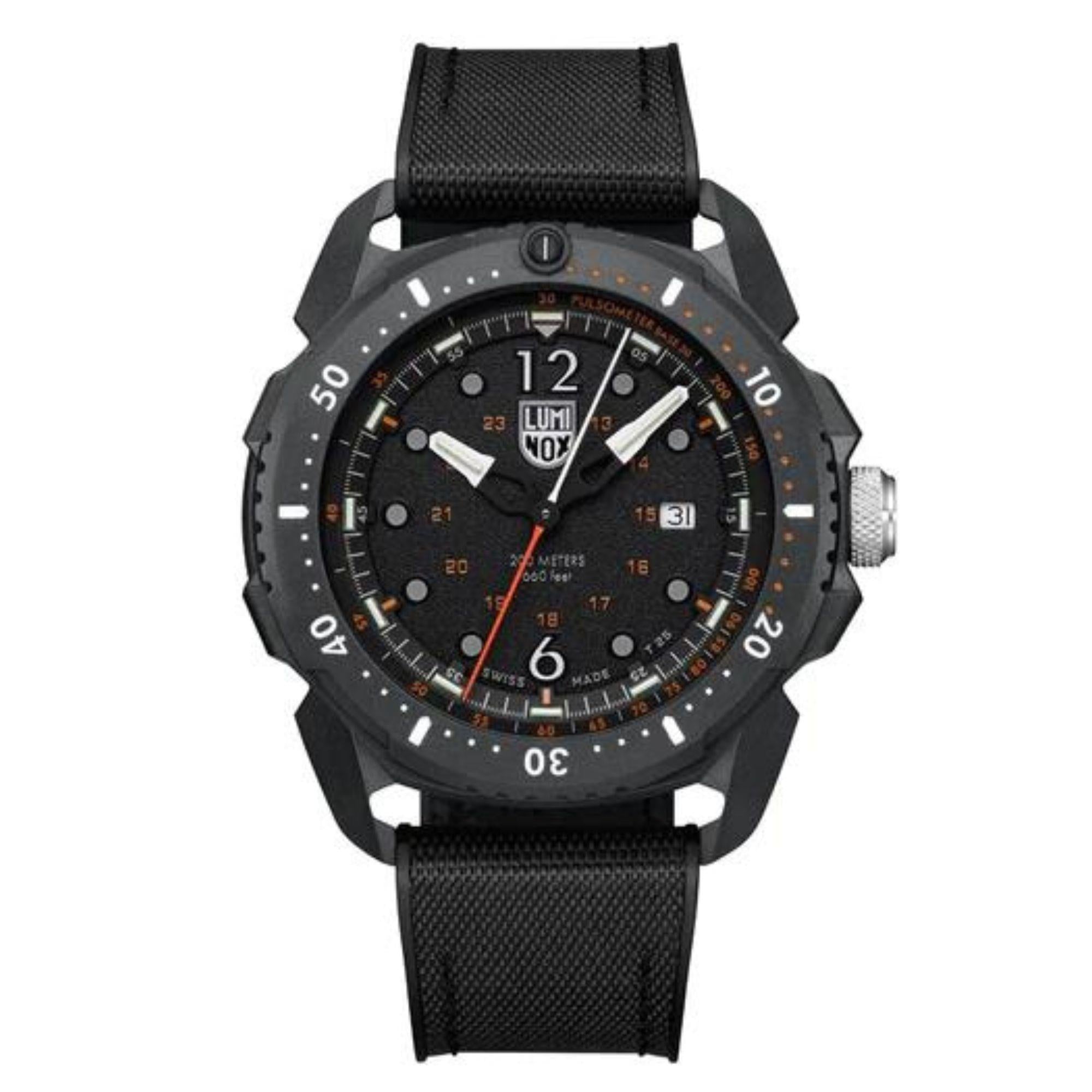 Luminox ICE SAR Arctic 1050 SERIE Schwarzes Zifferblatt mit schwarzem Gummiarmband