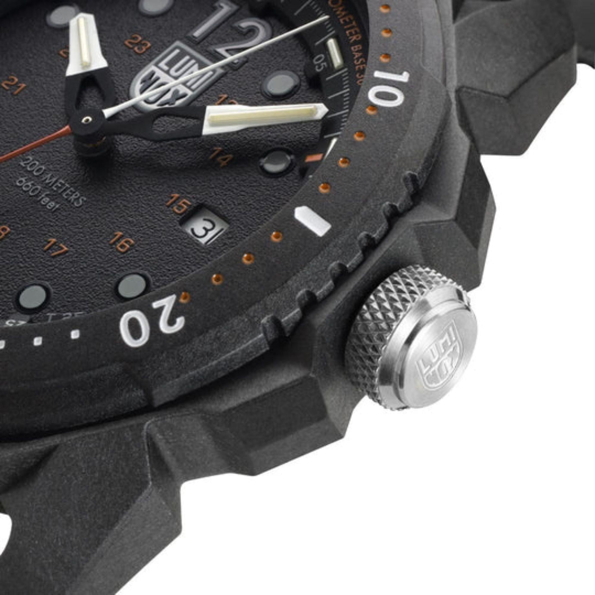 Luminox ICE SAR Arctic 1050 SERIE Schwarzes Zifferblatt mit schwarzem Gummiarmband