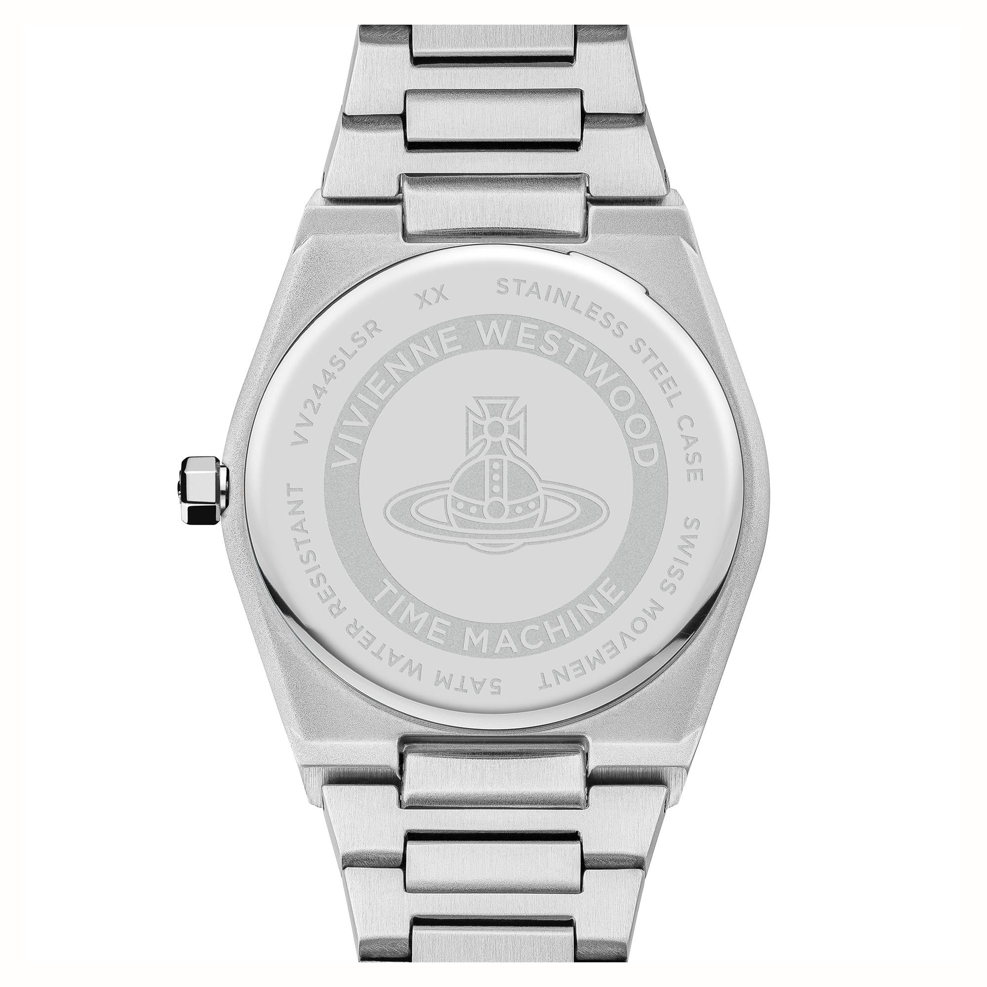 Vivienne Westwood Charterhouse Silbernes Zifferblatt Zweifarbiges Edelstahlarmband Damenuhr VV244SLSR