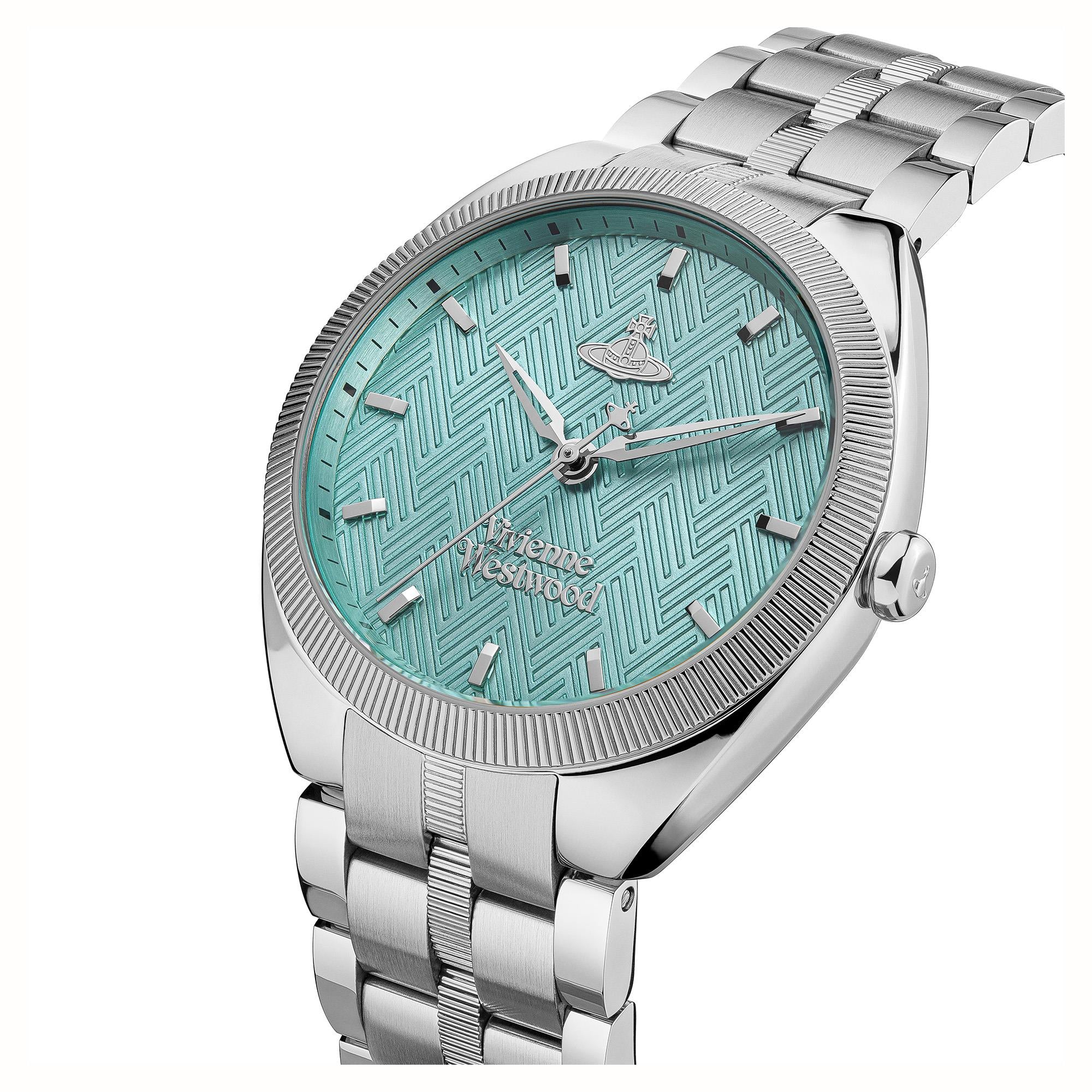 Vivienne Westwood The Mews Turquoise Dial Stainless Steel Bracelet Watch VV281TQSL