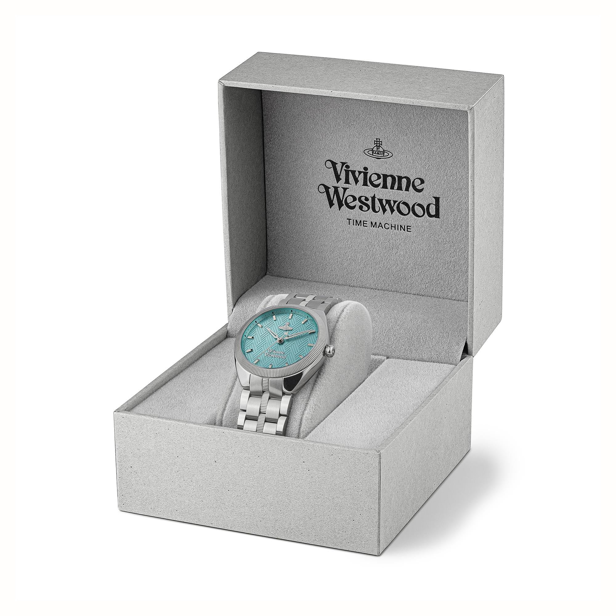 Vivienne Westwood The Mews Turquoise Dial Stainless Steel Bracelet Watch VV281TQSL