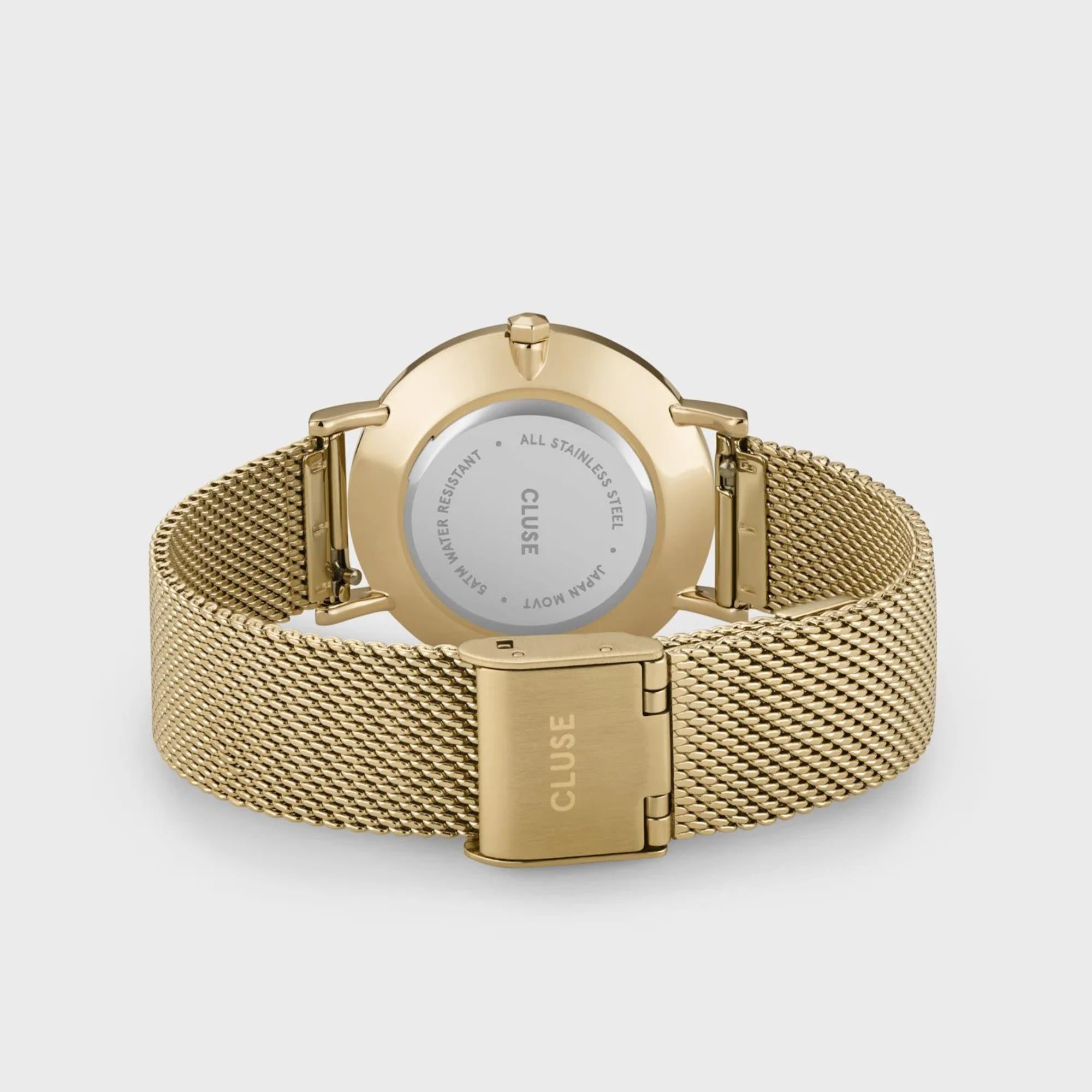 Montre femme CLUSE Minuit Quartz cadran blanc bracelet acier CW0101203007