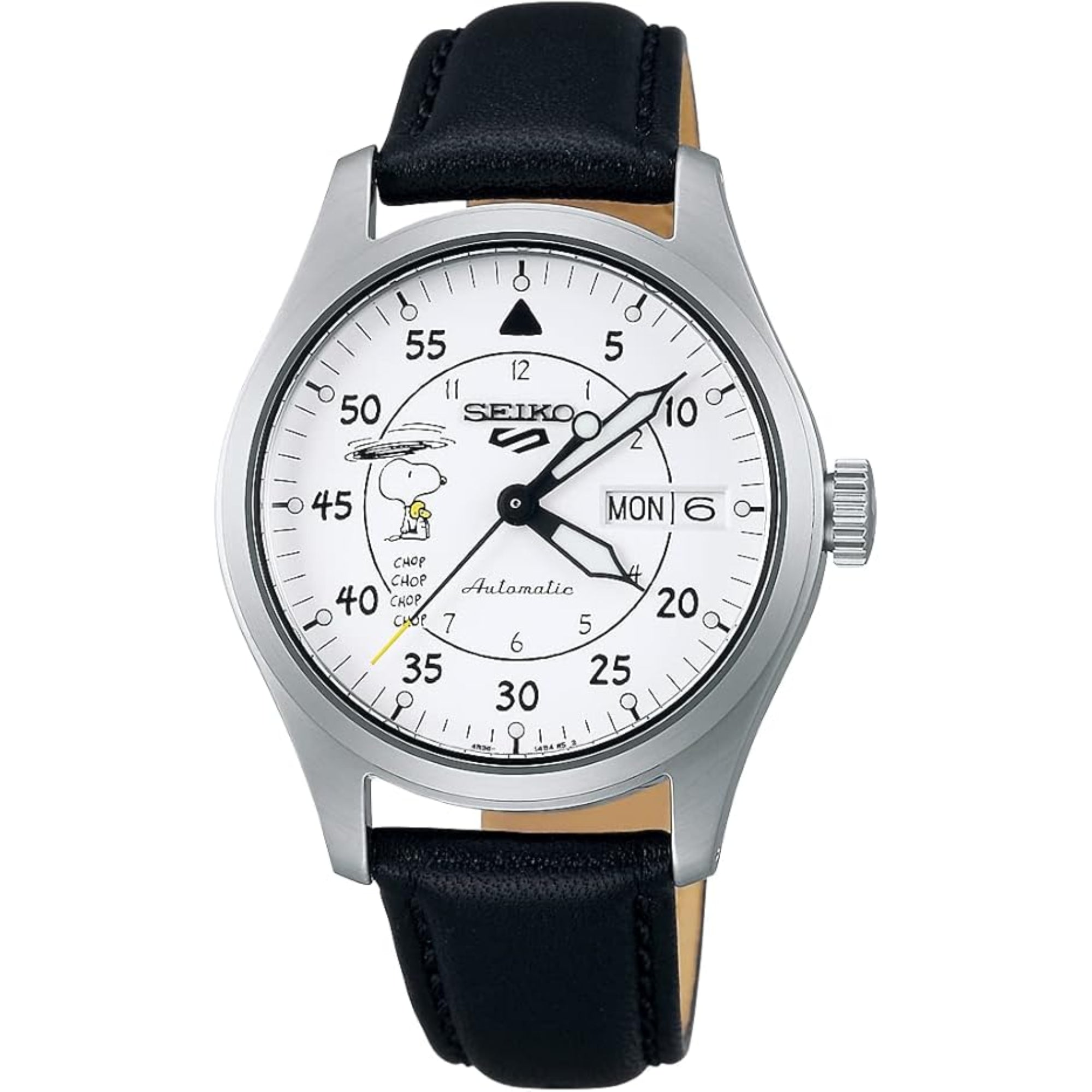 Seiko 5 Sports X Peanuts Fallschirm Limited Edition Automatik Weißes Zifferblatt Uhr SRPK27K1