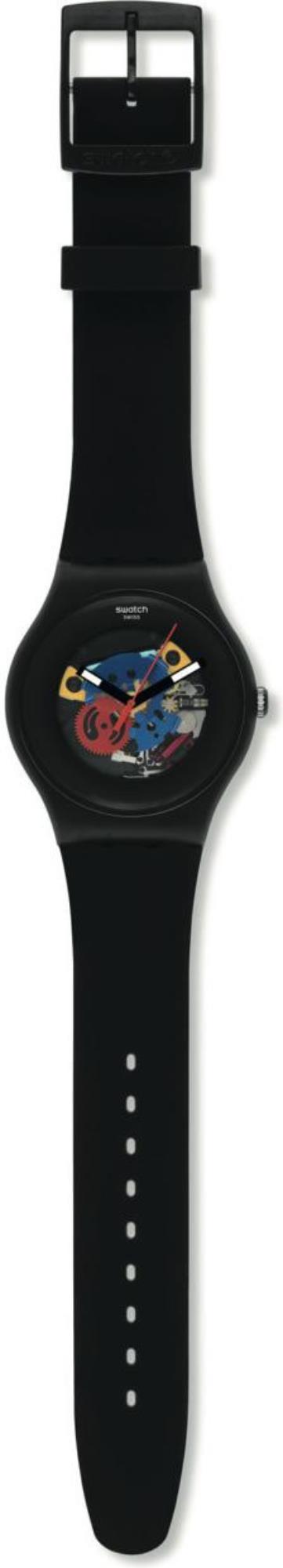 Swatch BLACK LACQUERED AGAIN Neue Gent Uhr SO29B107