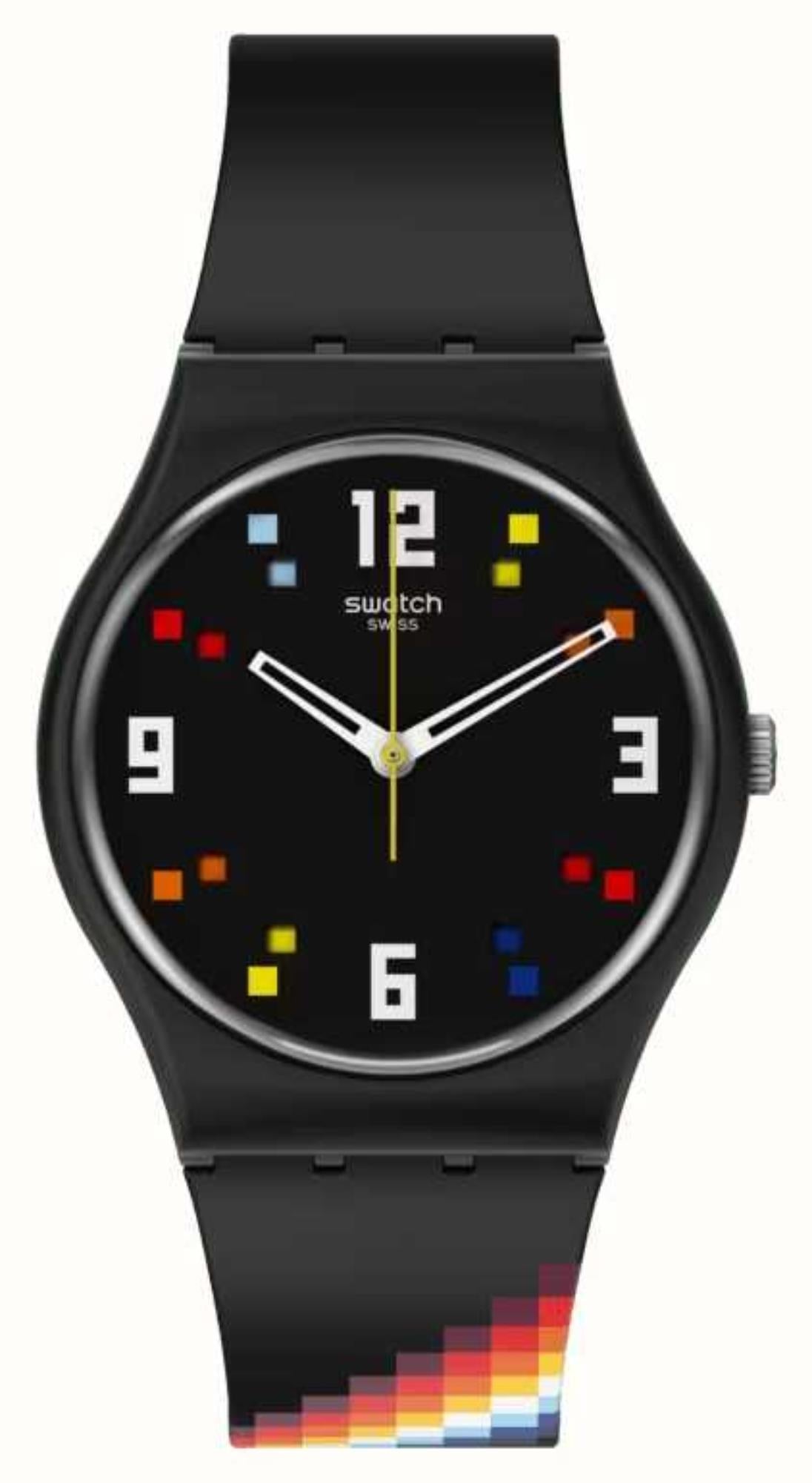 Swatch BLACK CAROUSEL SQUARES The March Collection SO28B705