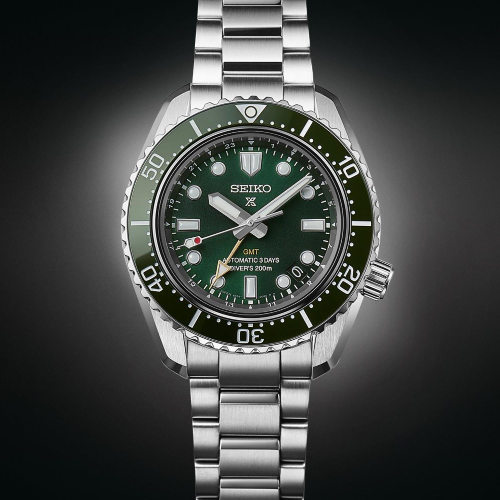 Seiko Prospex 1968 "Marine Green "Divers Modern Re-Interpretation GMT Green Dial Men's Watch SPB381J1
