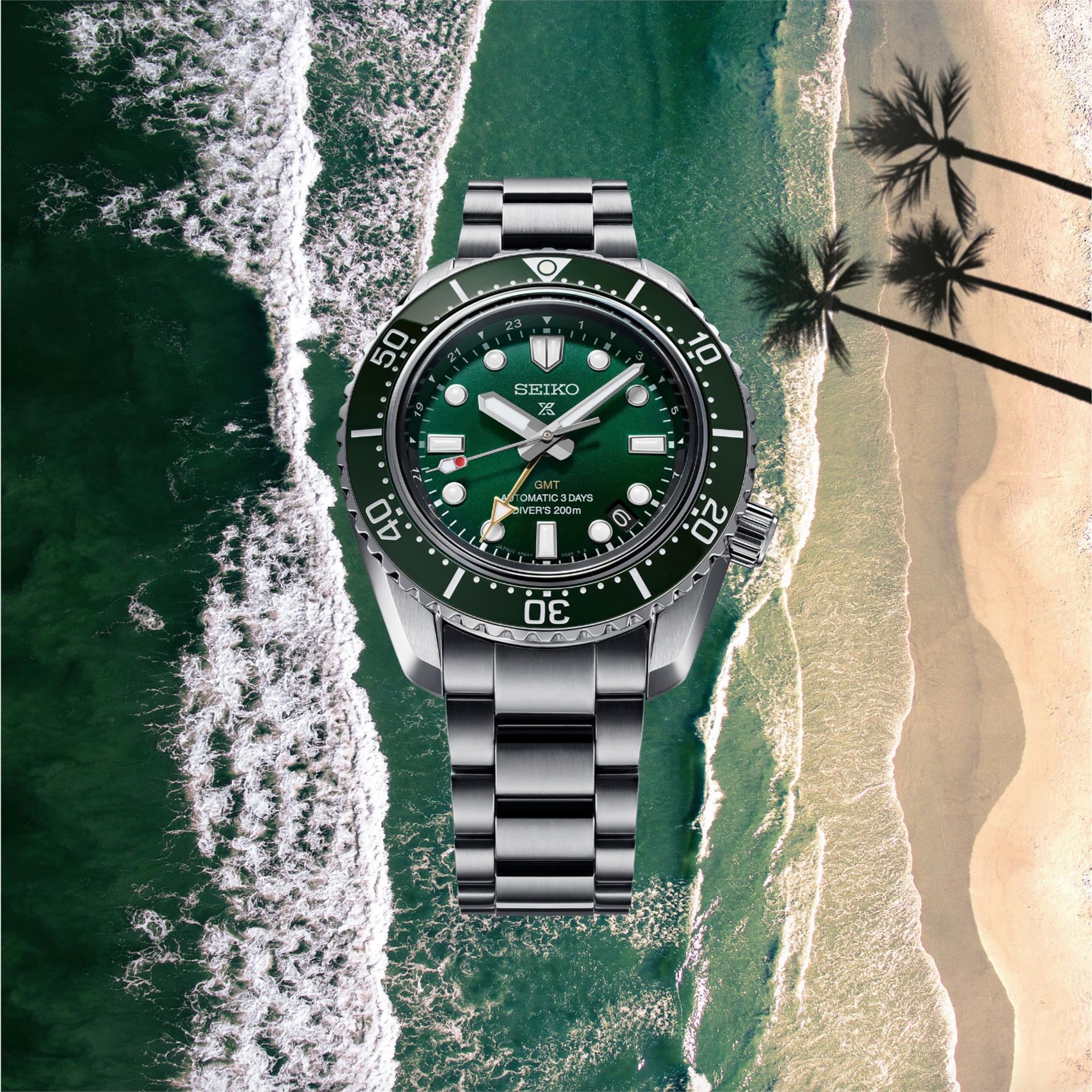 Seiko Prospex 1968 "Marine Green "Divers Modern Re-Interpretation GMT Green Dial Men's Watch SPB381J1