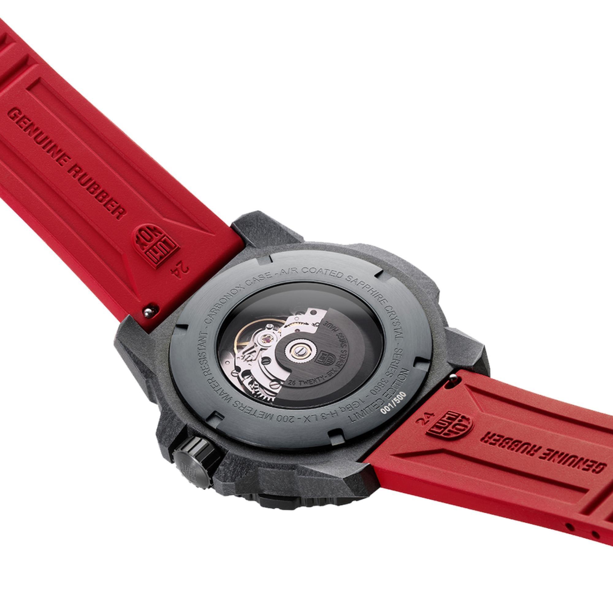 LUMINOX MASTER CARBON SEAL Schwarzes Zifferblatt AUTOMATIK 3860 SERIE XS.3876.RB