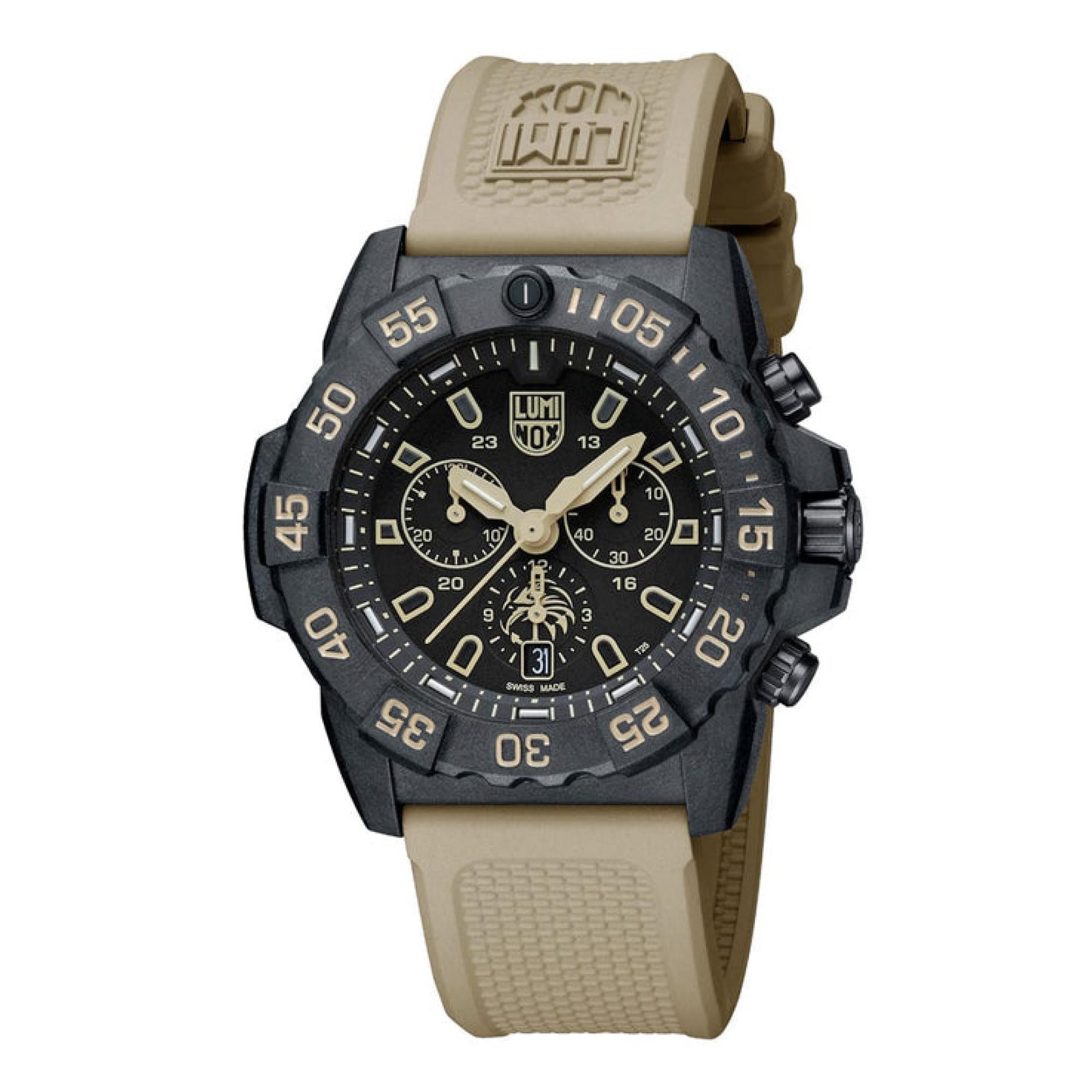 LUMINOX NAVY SEAL CHRONOGRAPH 3580 SERIE SCHWARZES ZIFFERBLATT HERREN UHR XS.3590.NSF.SET