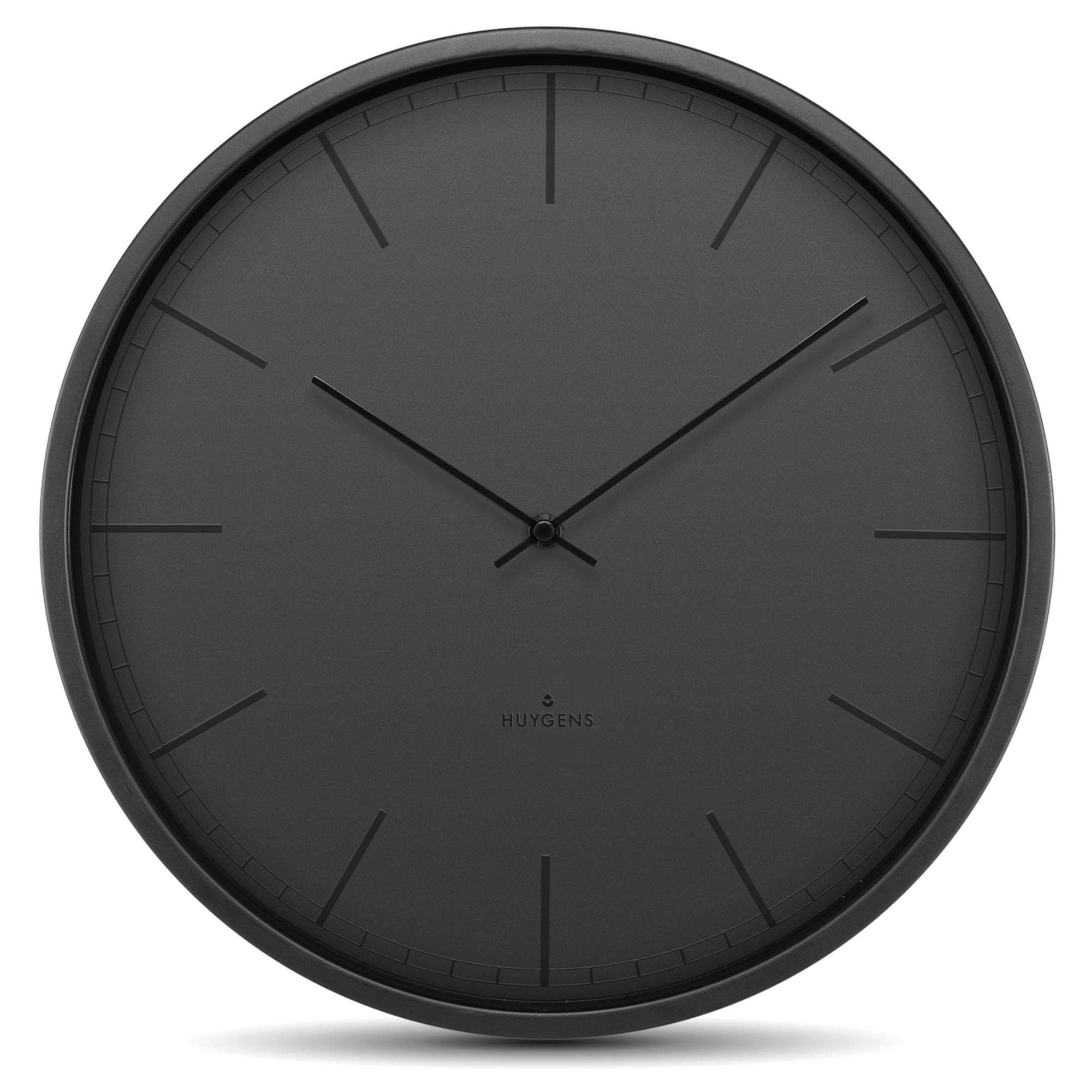 Huygens Schwarze Ton-Serie Index Wanduhr 35cm HU16002
