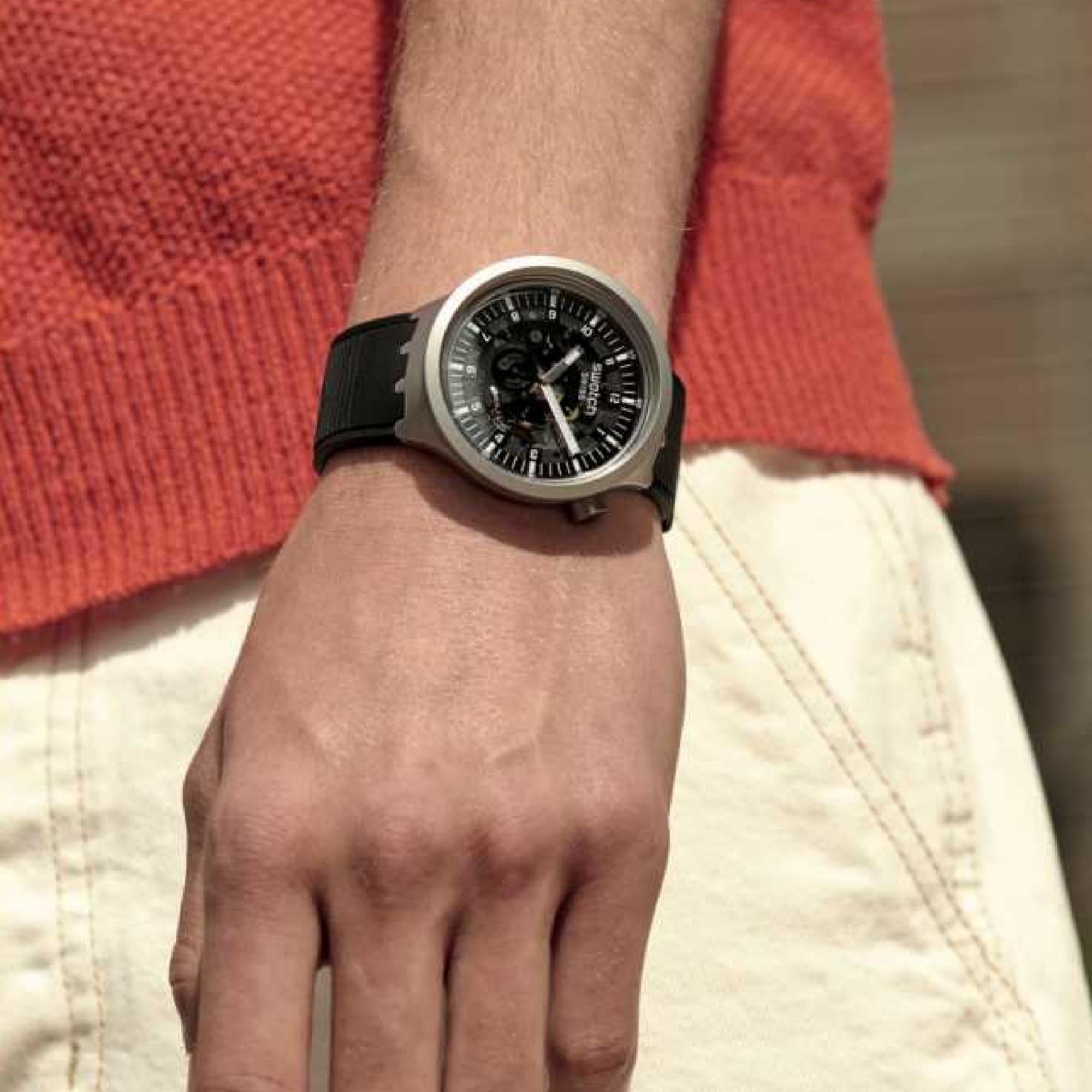 Swatch DARK IRONY Big Bold Herren Uhr SB07S105
