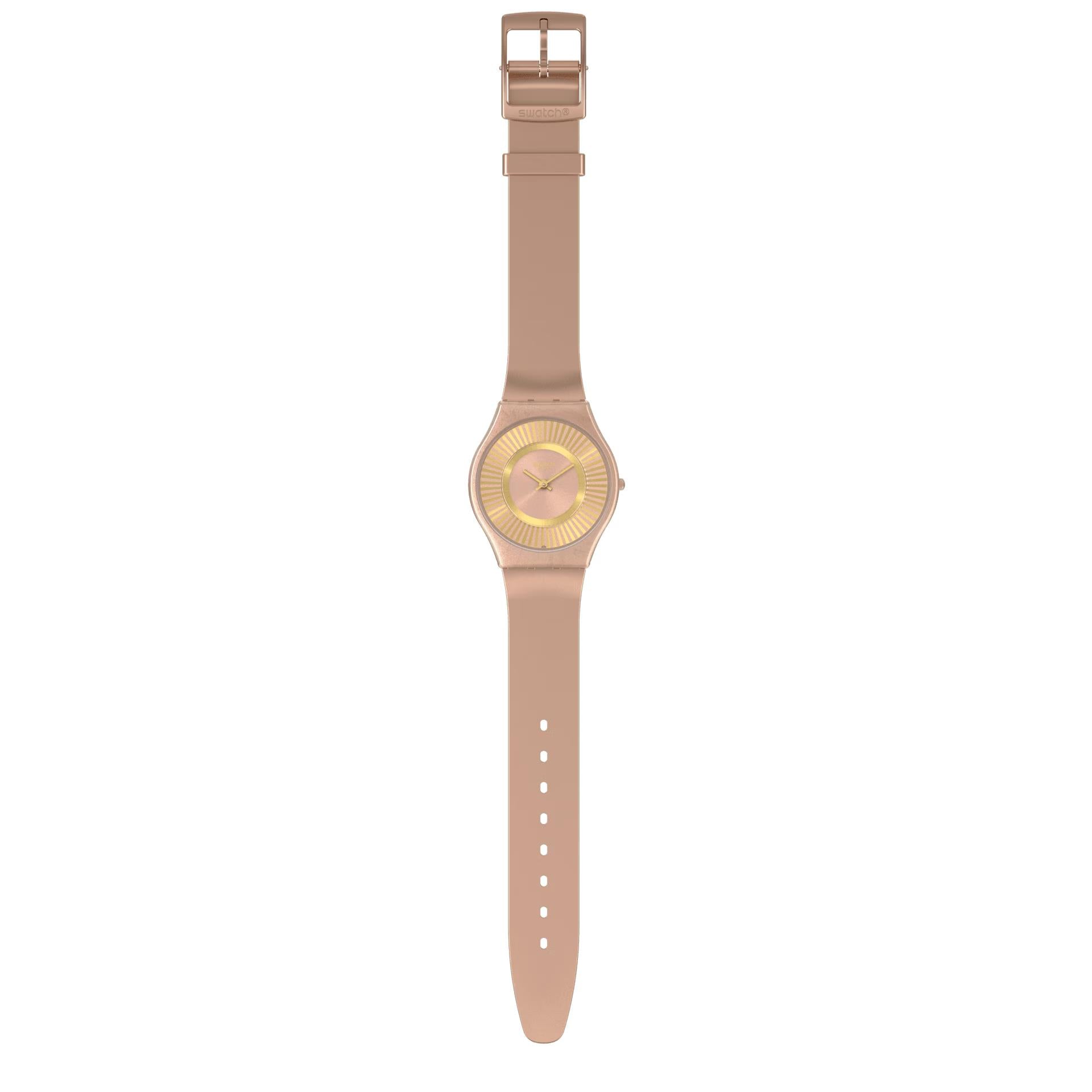 Swatch Tawny Radiance Quartz Silicone Strap Watch SS08C102