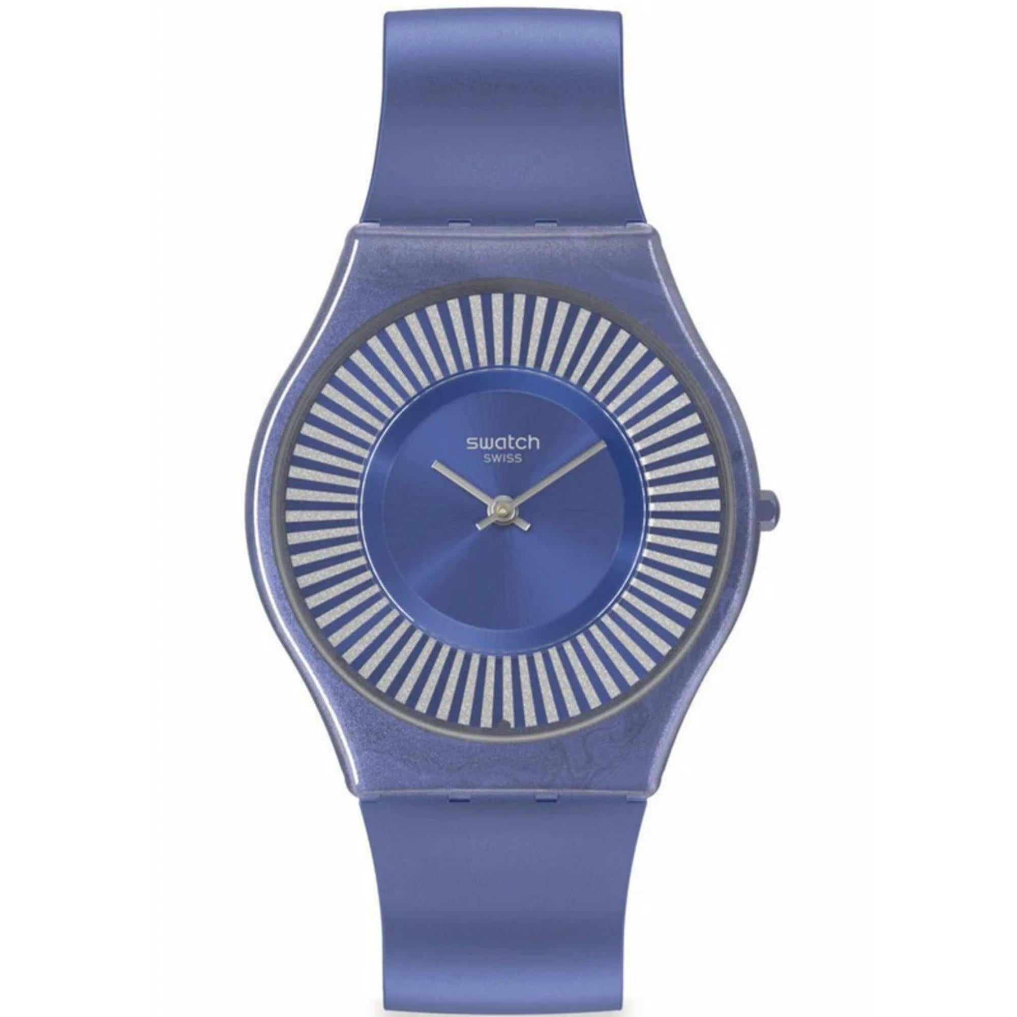Swatch METRO DECO Blue Dial Silicone Watch SS08N110