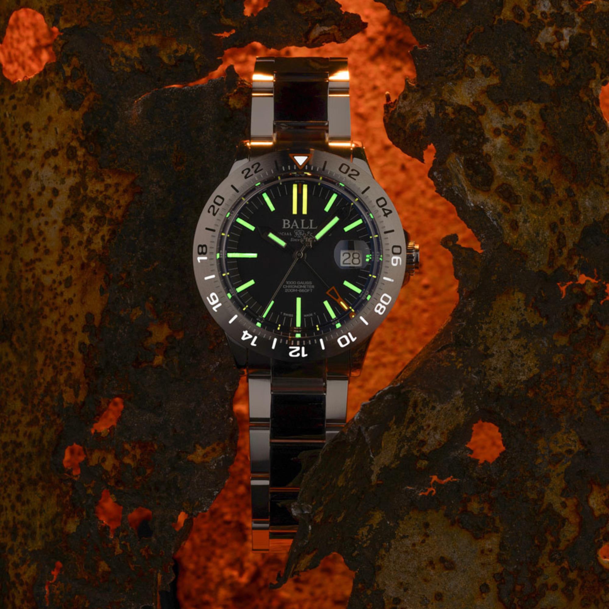 Ball Engineer III Outlier Limited Edition Automatik Schwarzes Zifferblatt Edelstahlarmband Herrenuhr DG9000B-S1C-BK
