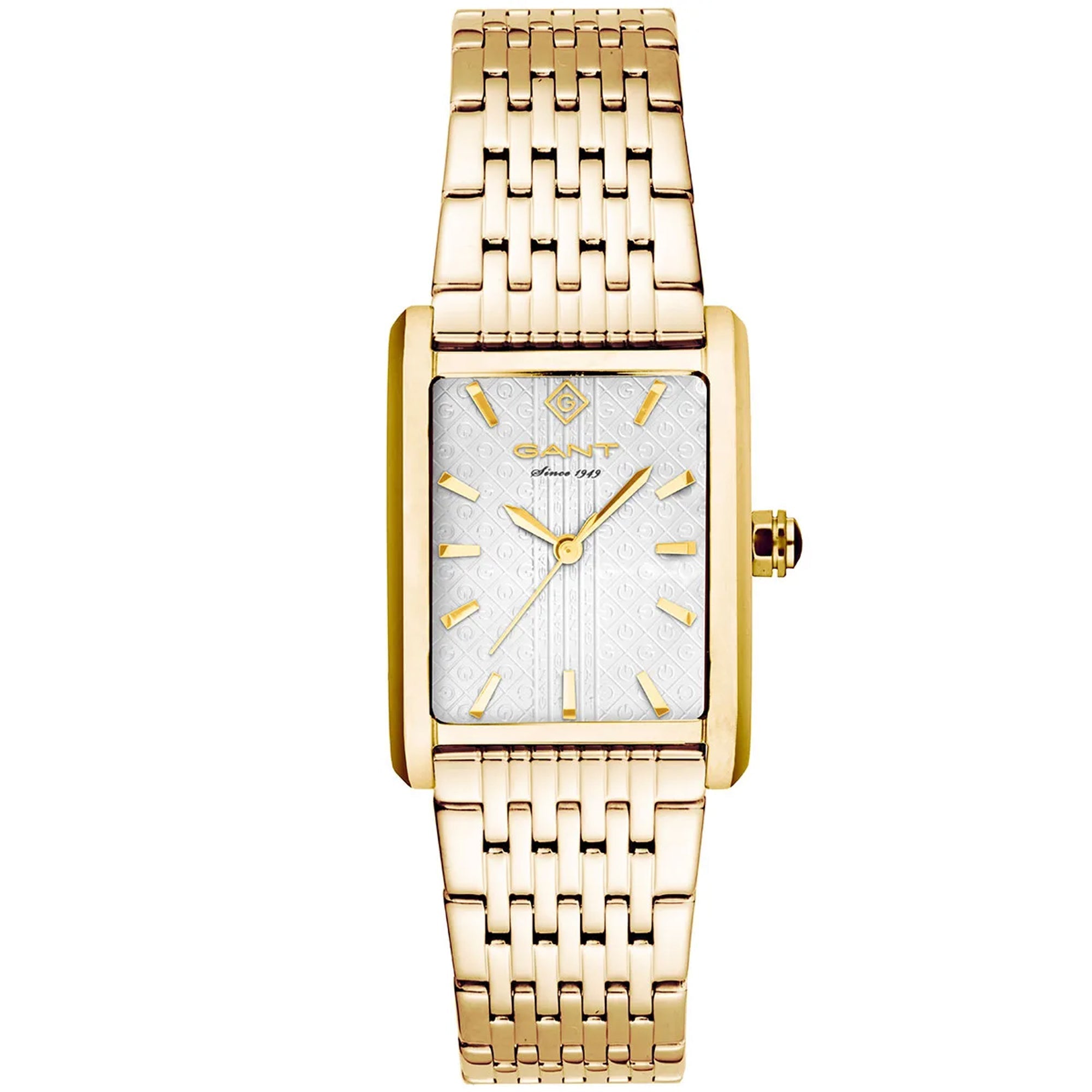 Gant Rhode Island Quarz Weißes Zifferblatt Gold PVD Stahlarmband Damen Uhr G173002