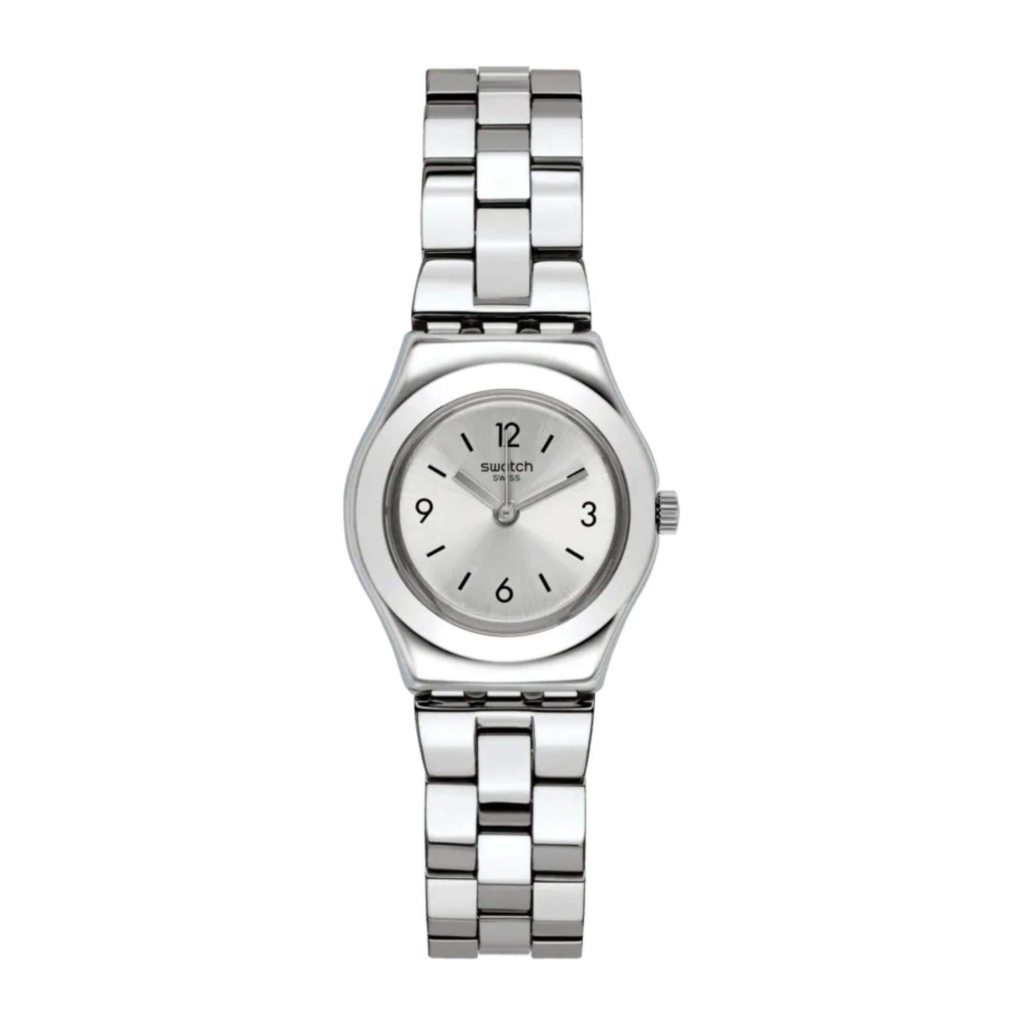 Montre femme Swatch Gradino Quartz Cadran Argent Bracelet Acier Inoxydable YSS300G